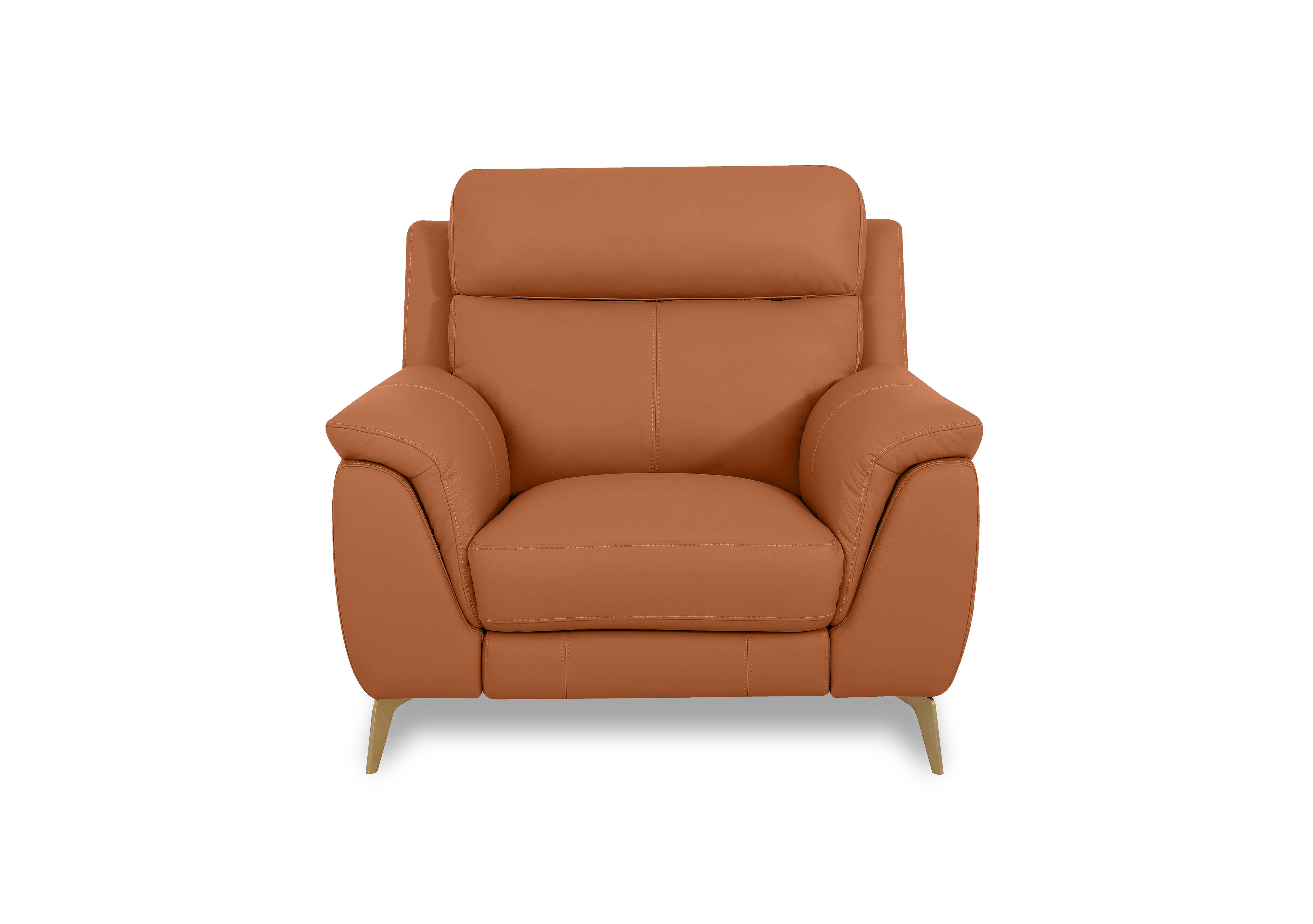 Eclipse Leather Chair in Nw-334e Pecan Brown Br on Furniture Village