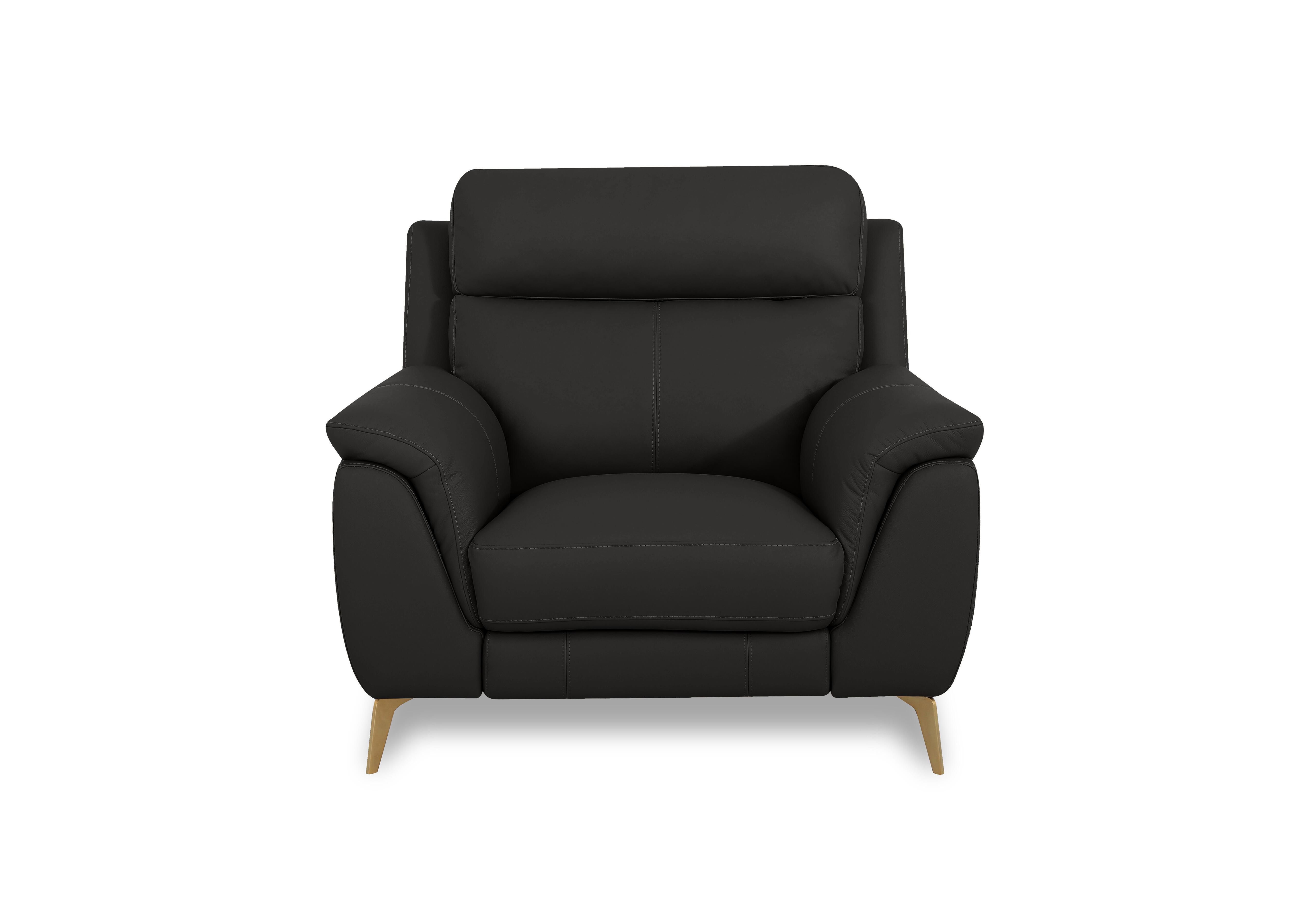 Eclipse Leather Chair in Nw-520e Black Br on Furniture Village