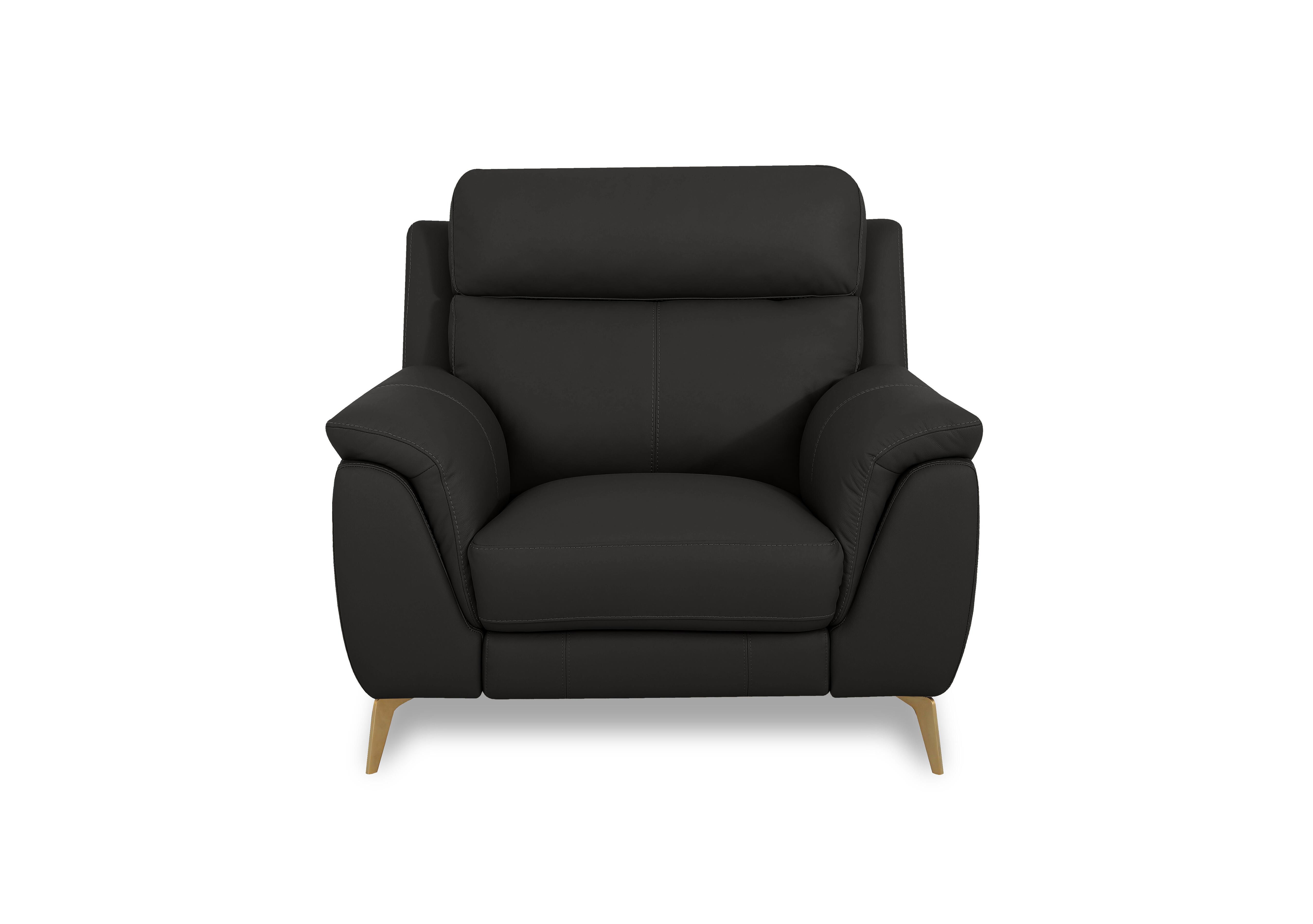 Eclipse Leather Chair in Nw-520e Black Br on Furniture Village