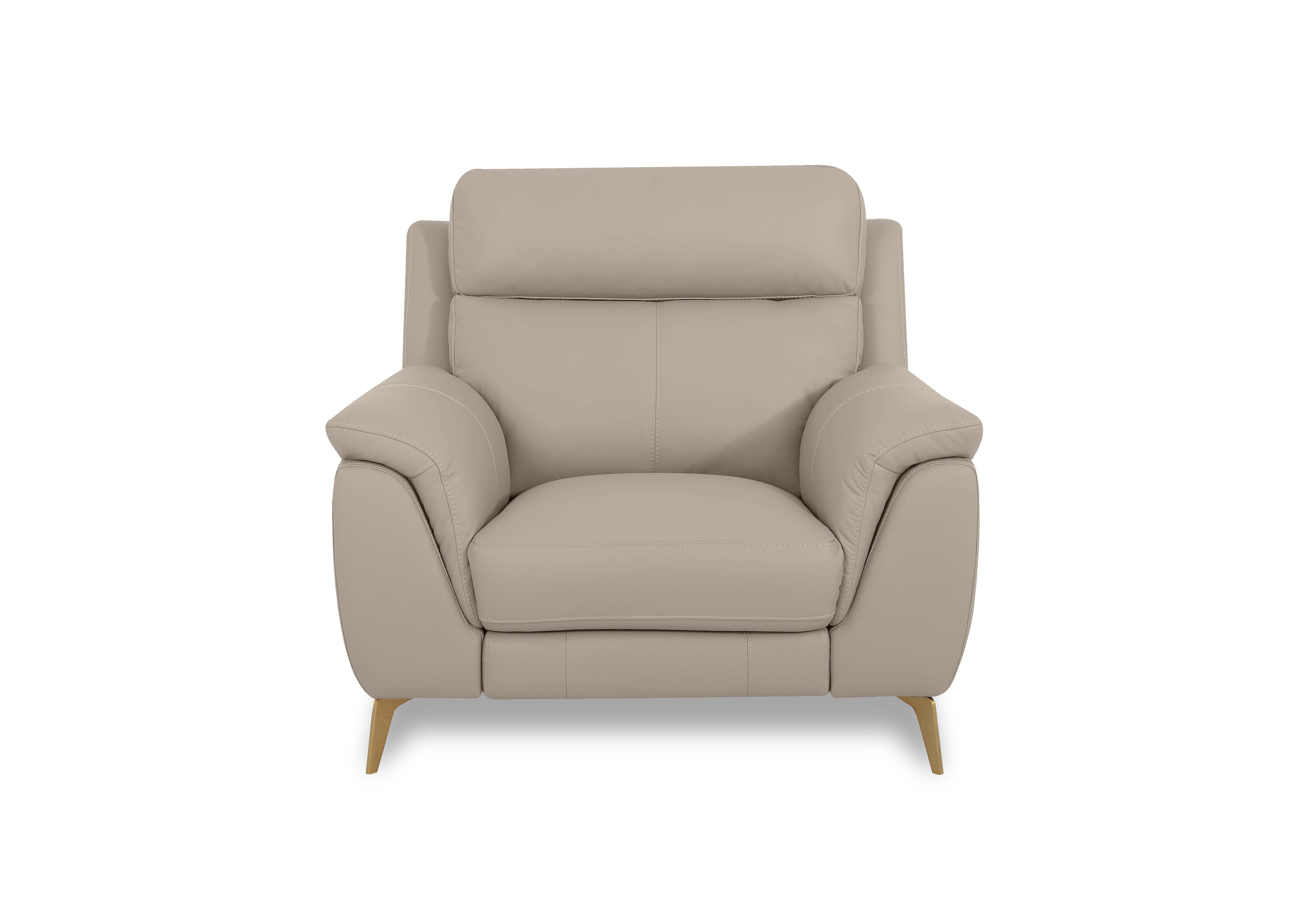 Eclipse Leather Chair in Nw-946b Feather Grey Br on Furniture Village