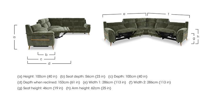 Eclipse Large Fabric Corner Sofa in  on Furniture Village