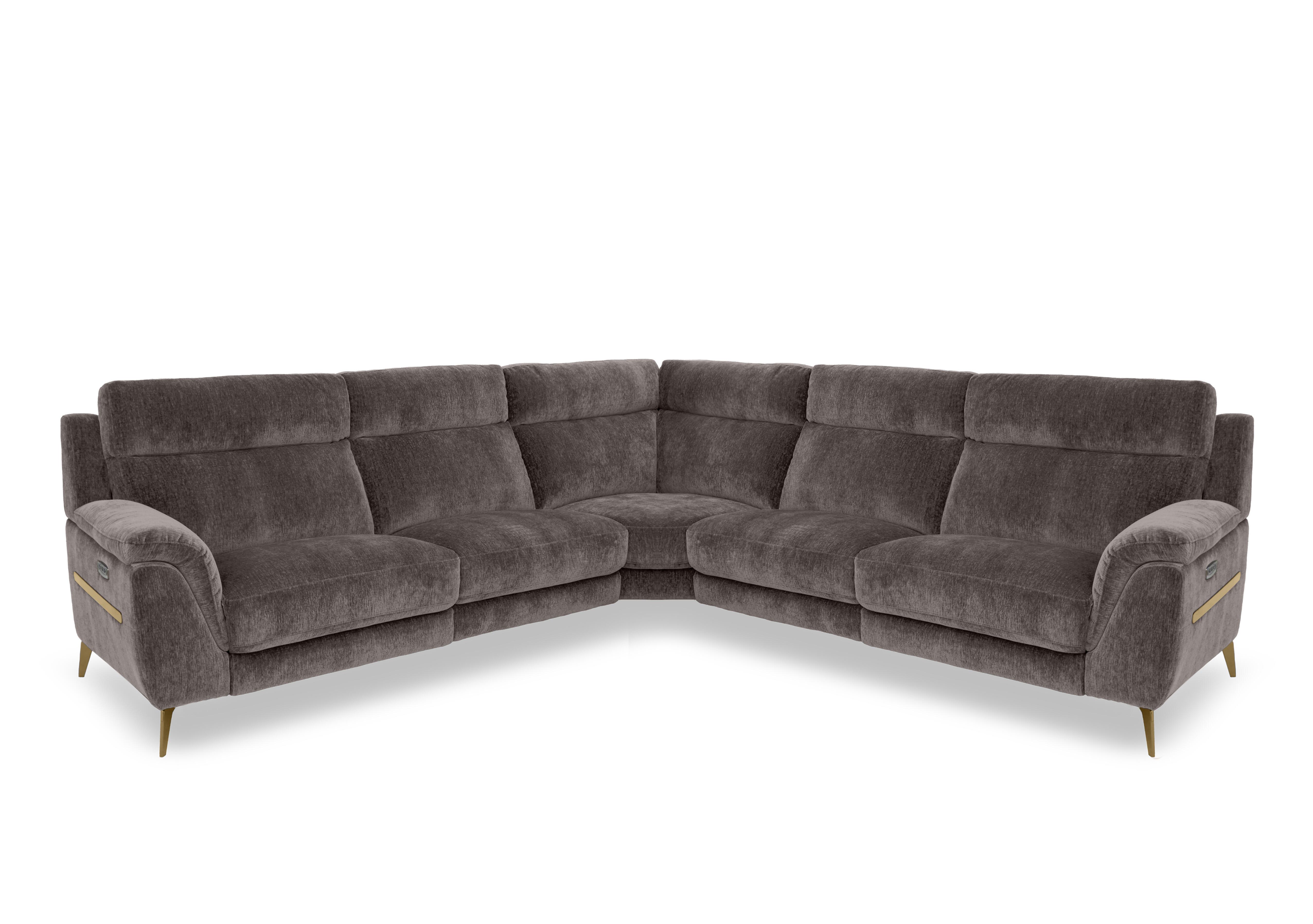 Eclipse Large Fabric Corner Sofa in Fab-Crn-R102 Cacao Br on Furniture Village