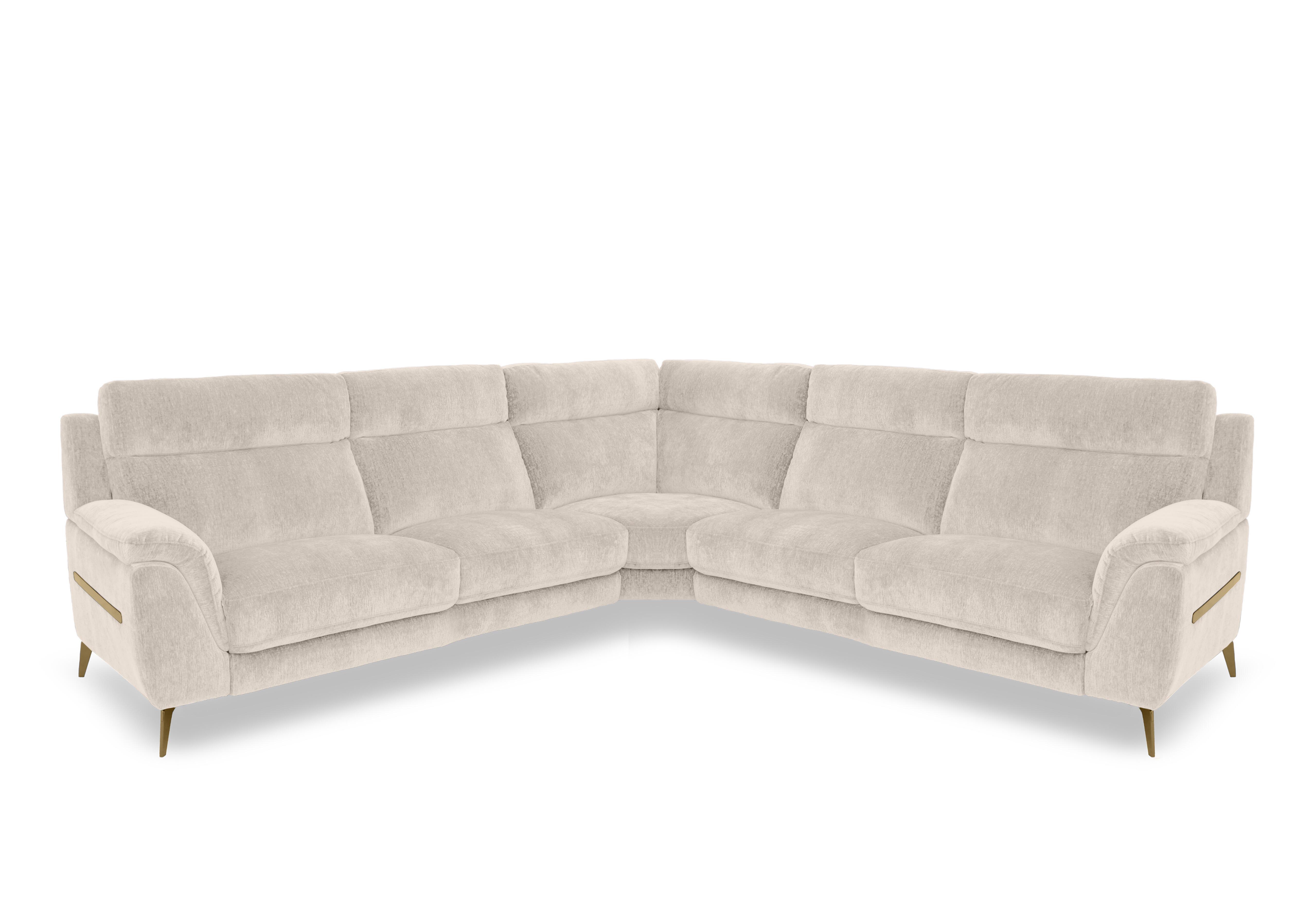 Eclipse Large Fabric Corner Sofa in Fab-Crn-R120 Beige Br on Furniture Village