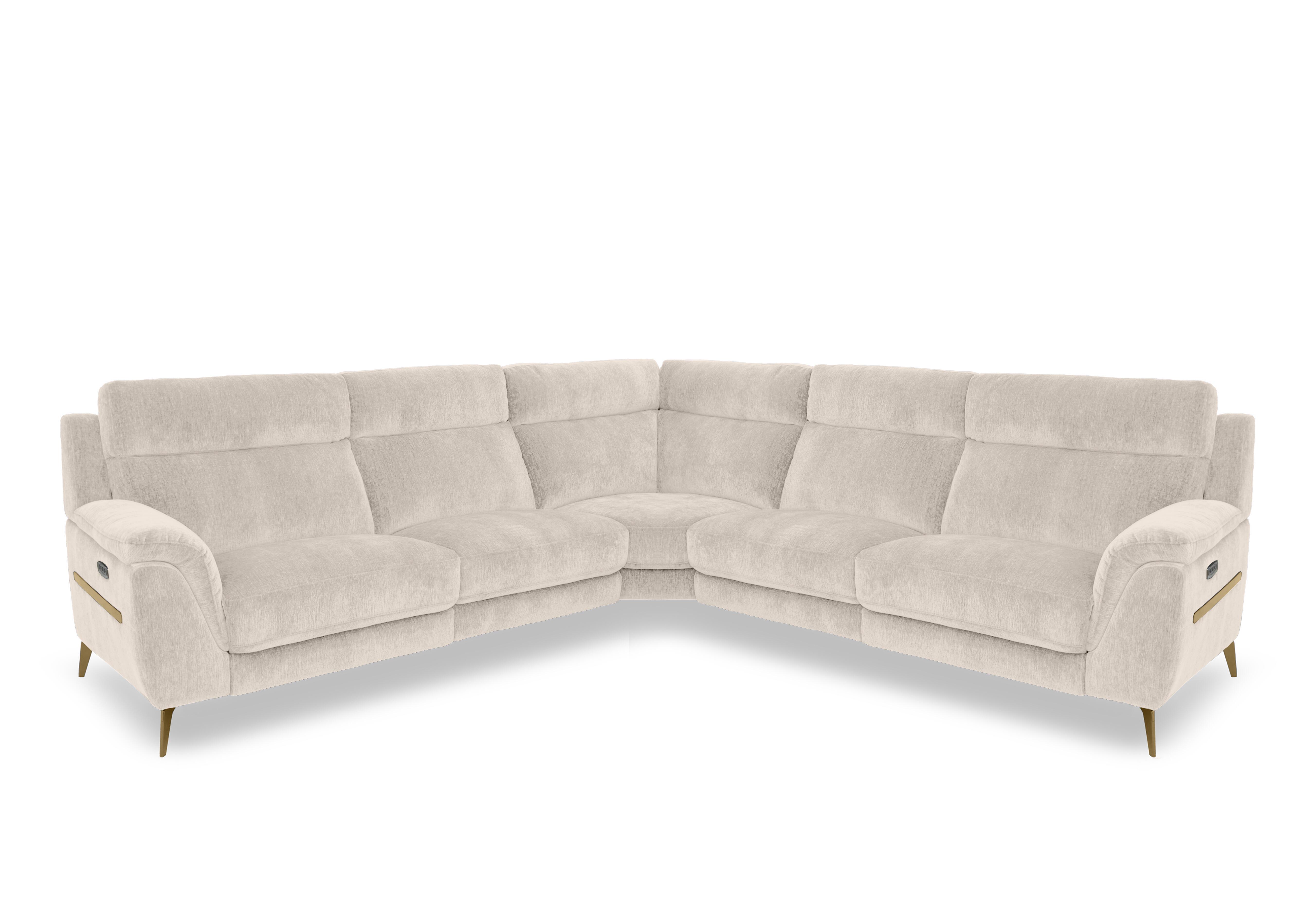 Eclipse Large Fabric Corner Sofa in Fab-Crn-R120 Beige Br on Furniture Village