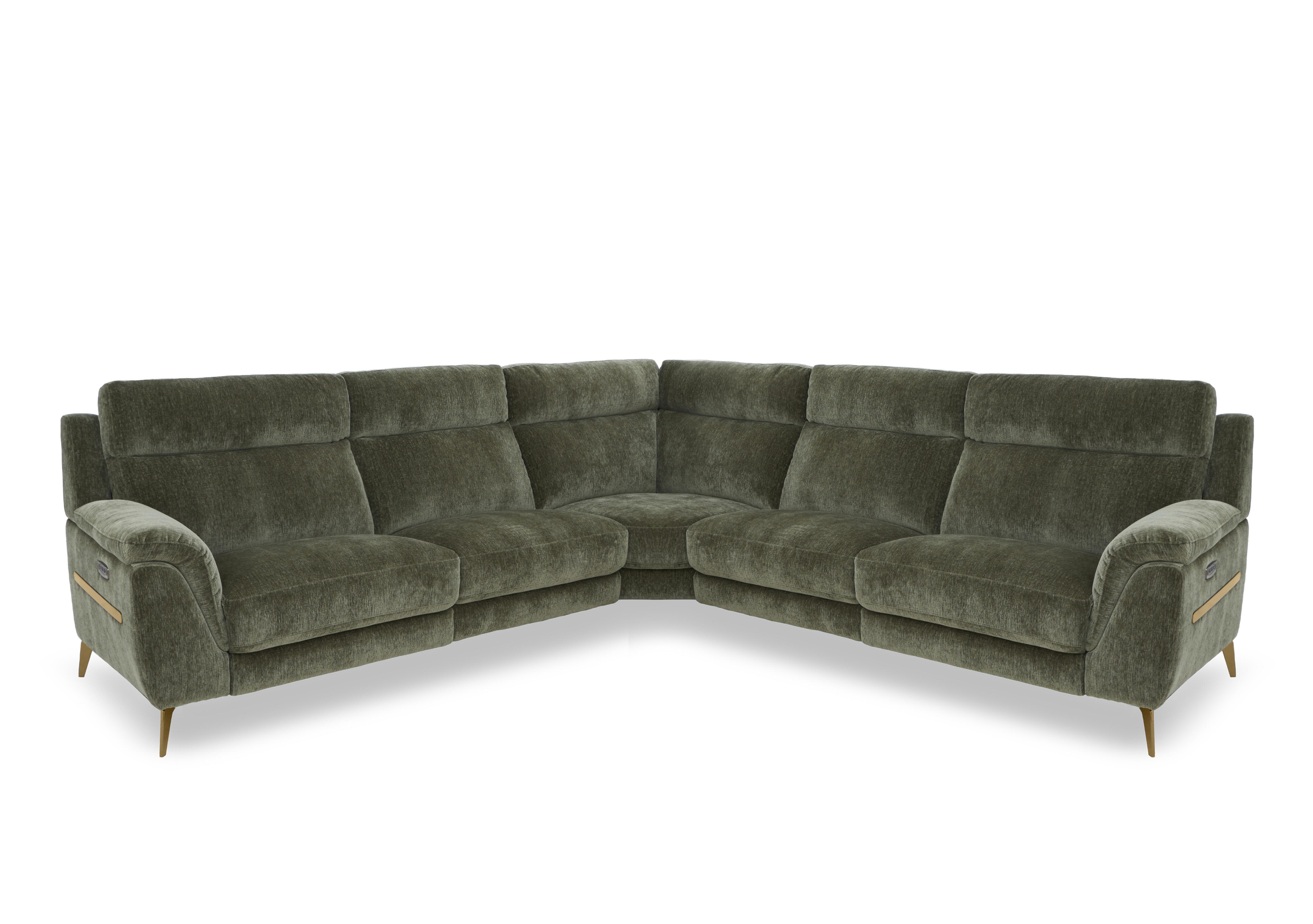 Eclipse Large Fabric Corner Sofa in Fab-Crn-R353 Forest Green Br on Furniture Village
