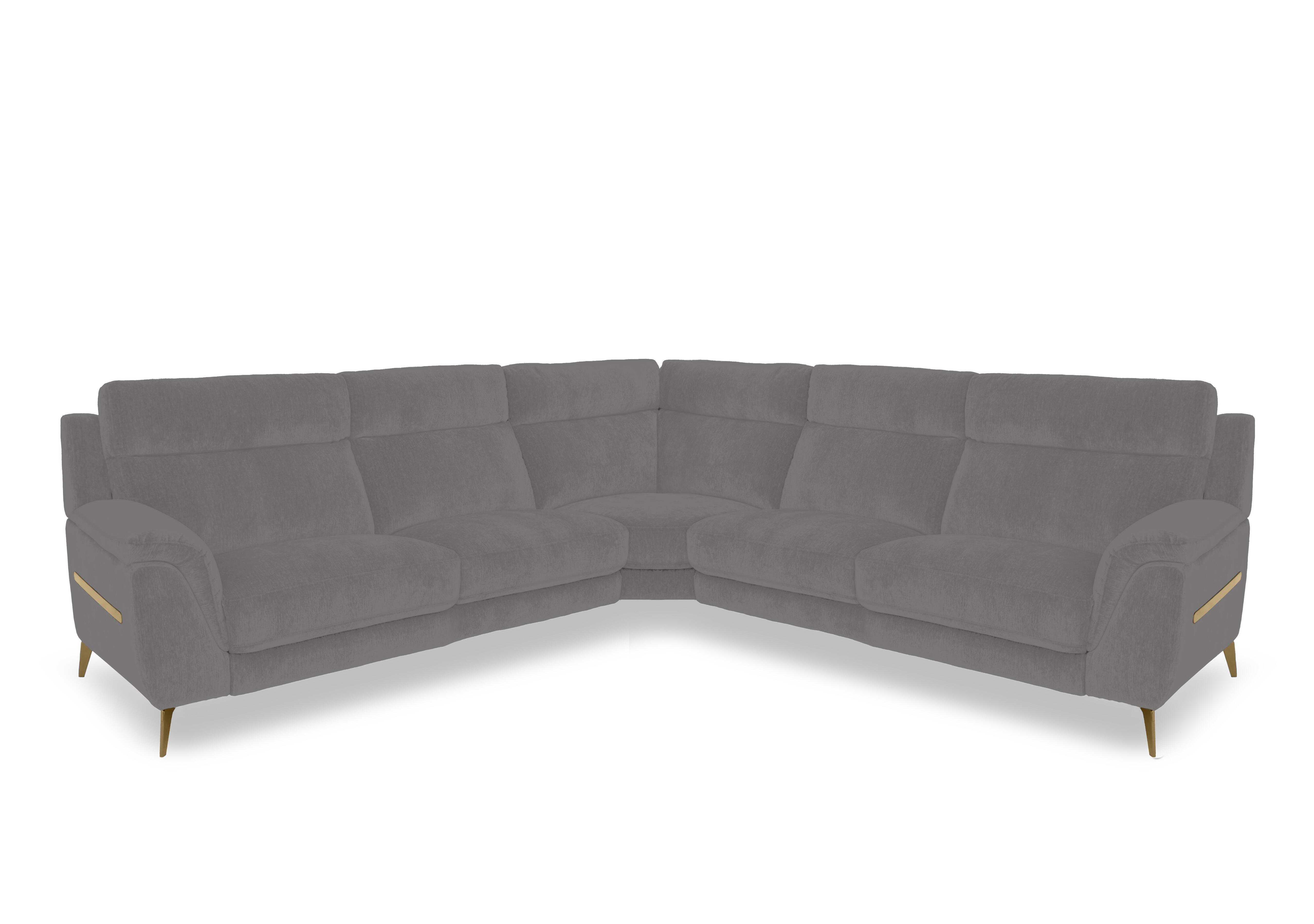 Eclipse Large Fabric Corner Sofa in Fab-Dab-R02 Steel Grey Br on Furniture Village
