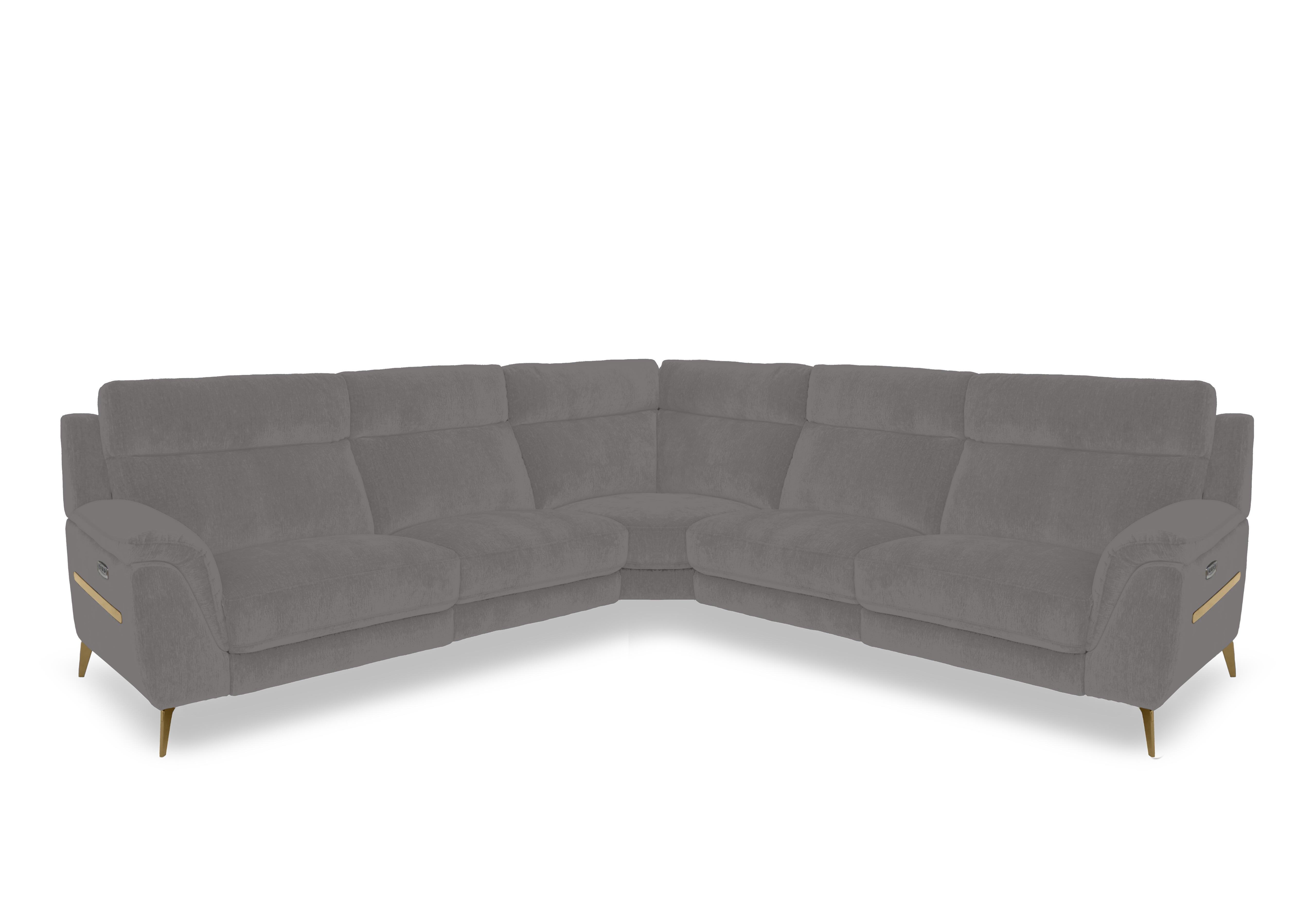 Eclipse Large Fabric Corner Sofa in Fab-Dab-R02 Steel Grey Br on Furniture Village