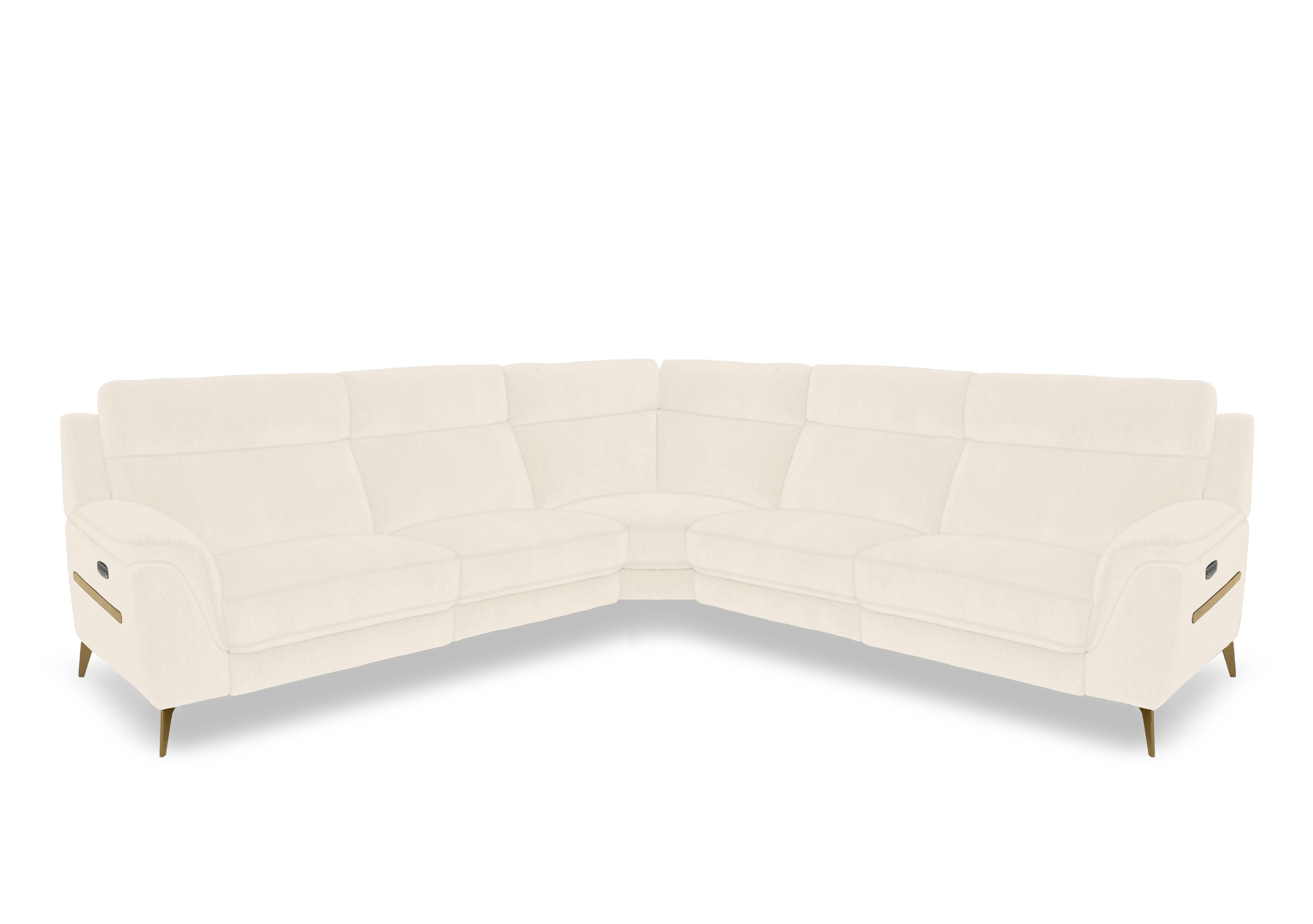Eclipse Large Fabric Corner Sofa in Fab-Dab-R05 Cream Br on Furniture Village