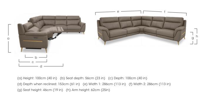 Eclipse Large Leather Corner Sofa in  on Furniture Village