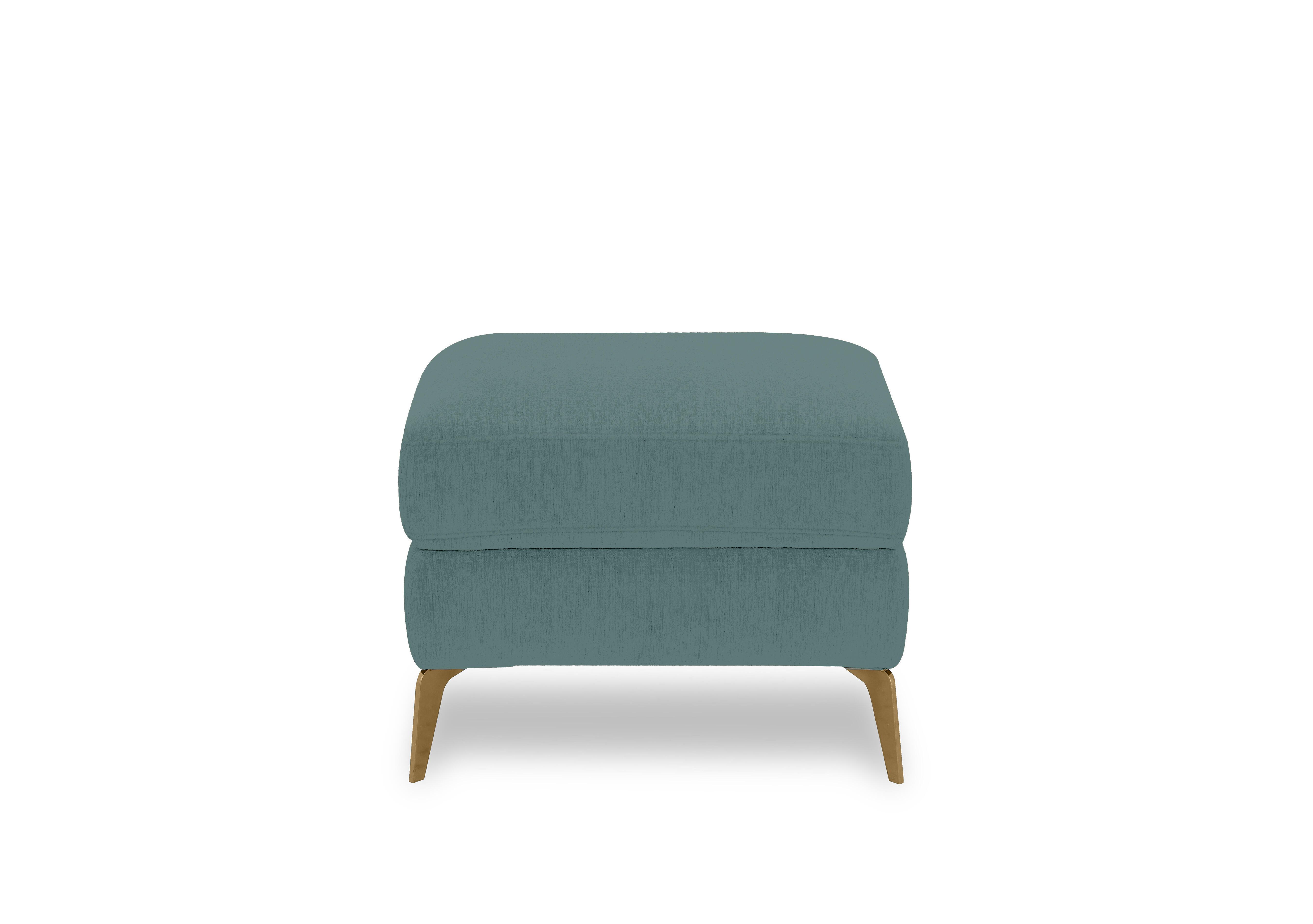 Eclipse Fabric Footstool in Fab-Dab-R17 Peacock Br on Furniture Village