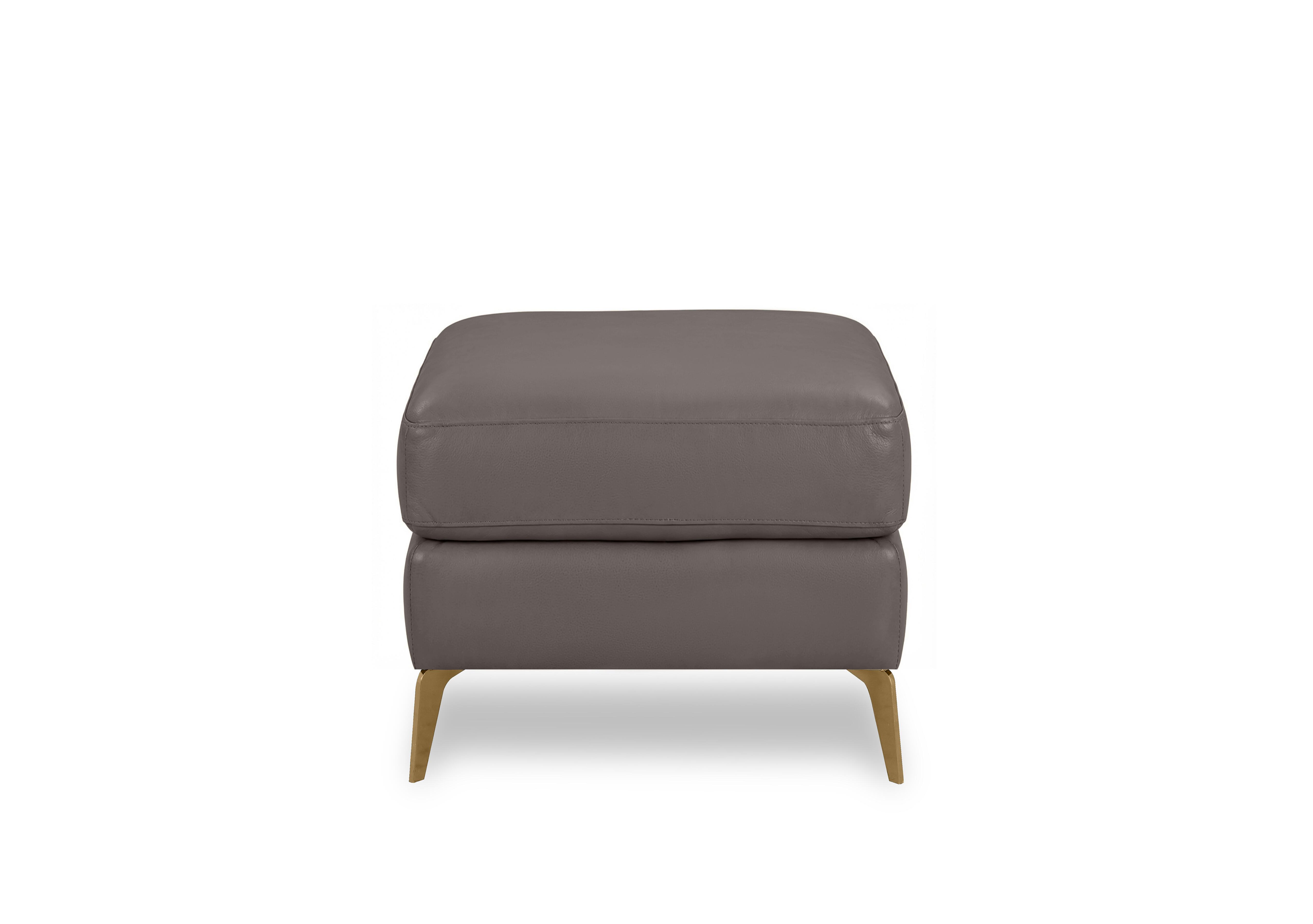 Eclipse Leather Footstool in Nw-042e Elephant Br on Furniture Village