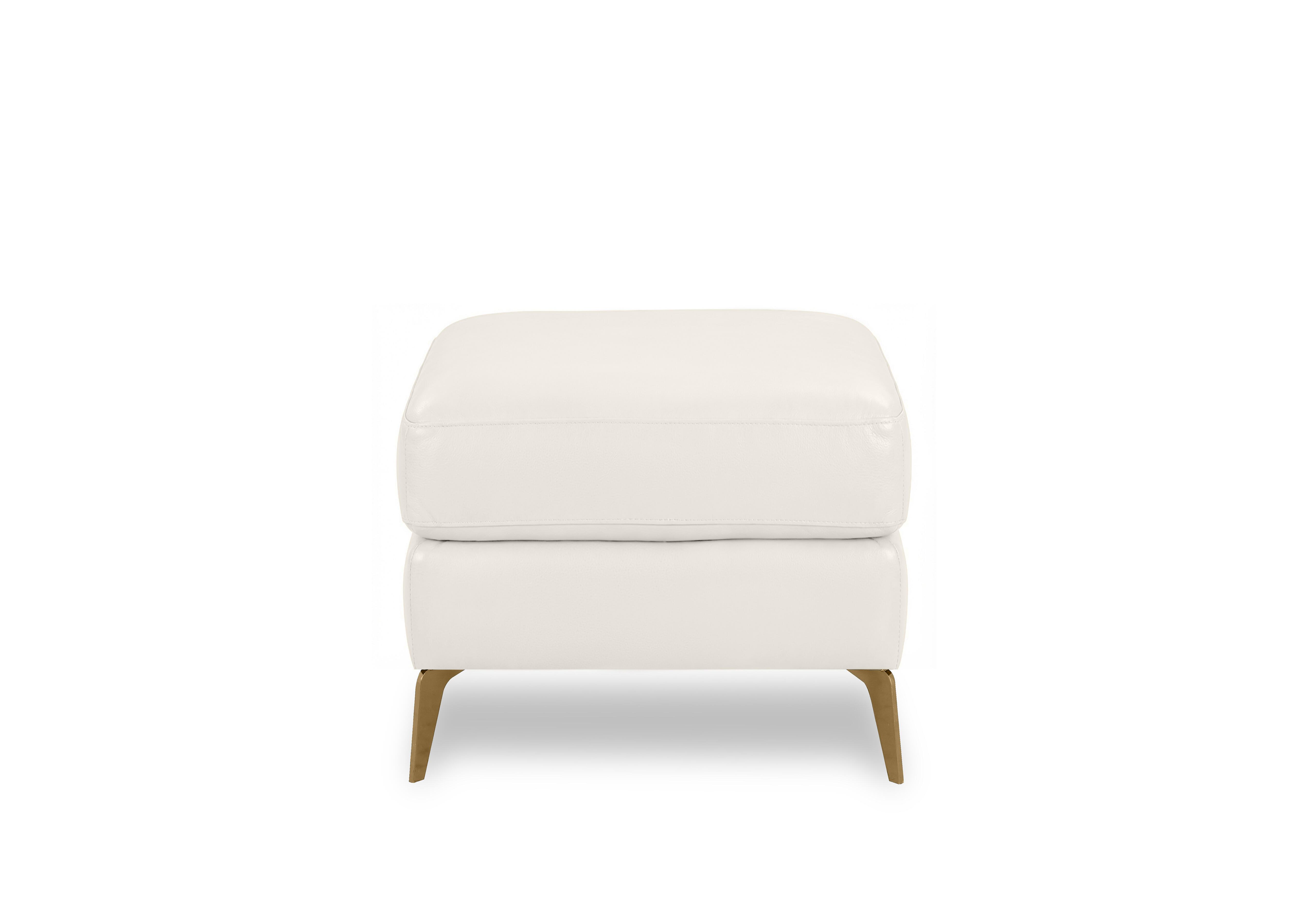 Eclipse Leather Footstool in Nw-420e Star White Br on Furniture Village