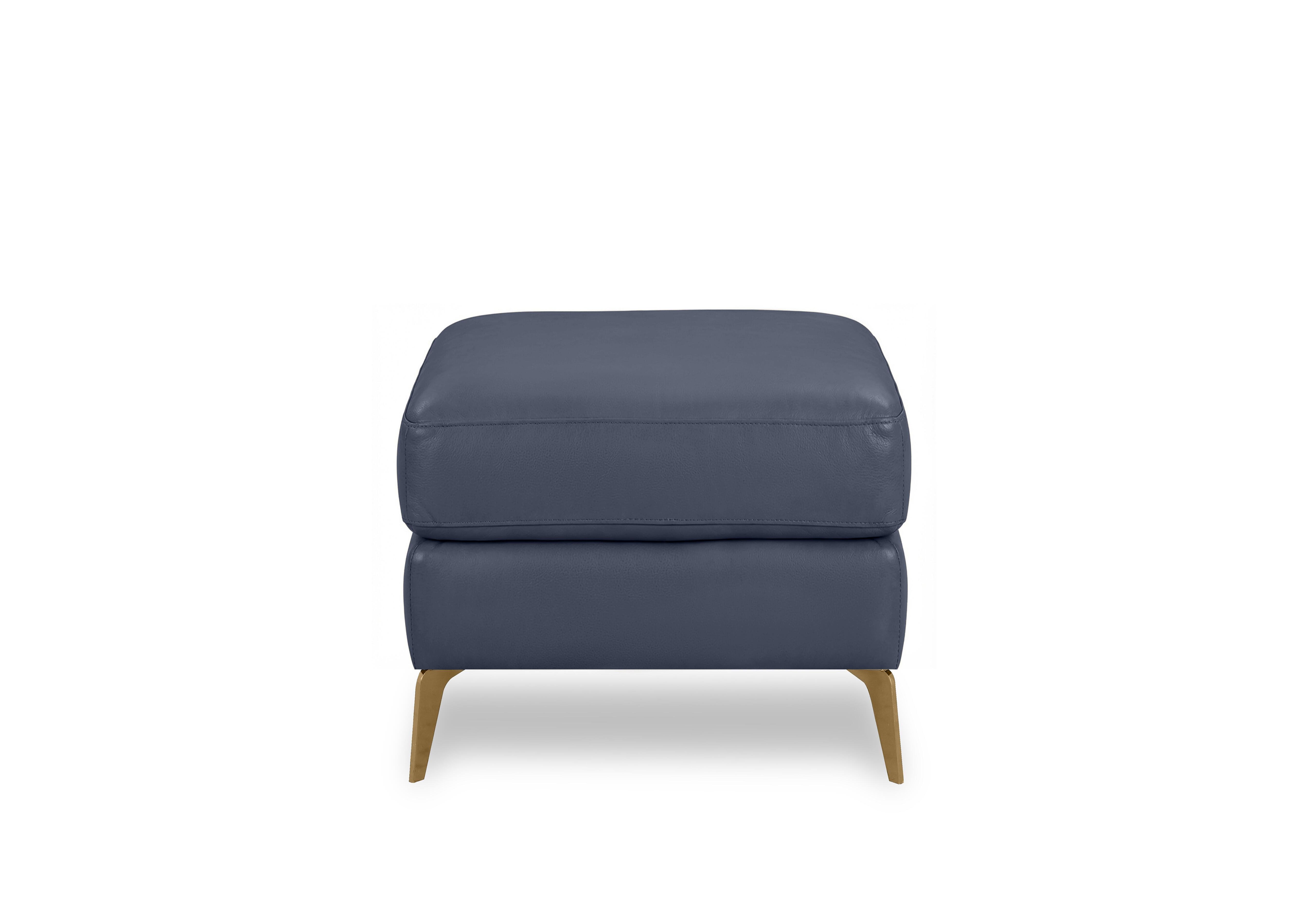 Eclipse Leather Footstool in Nw-681e Ocean Br on Furniture Village