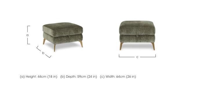 Eclipse Fabric Storage Footstool in  on Furniture Village