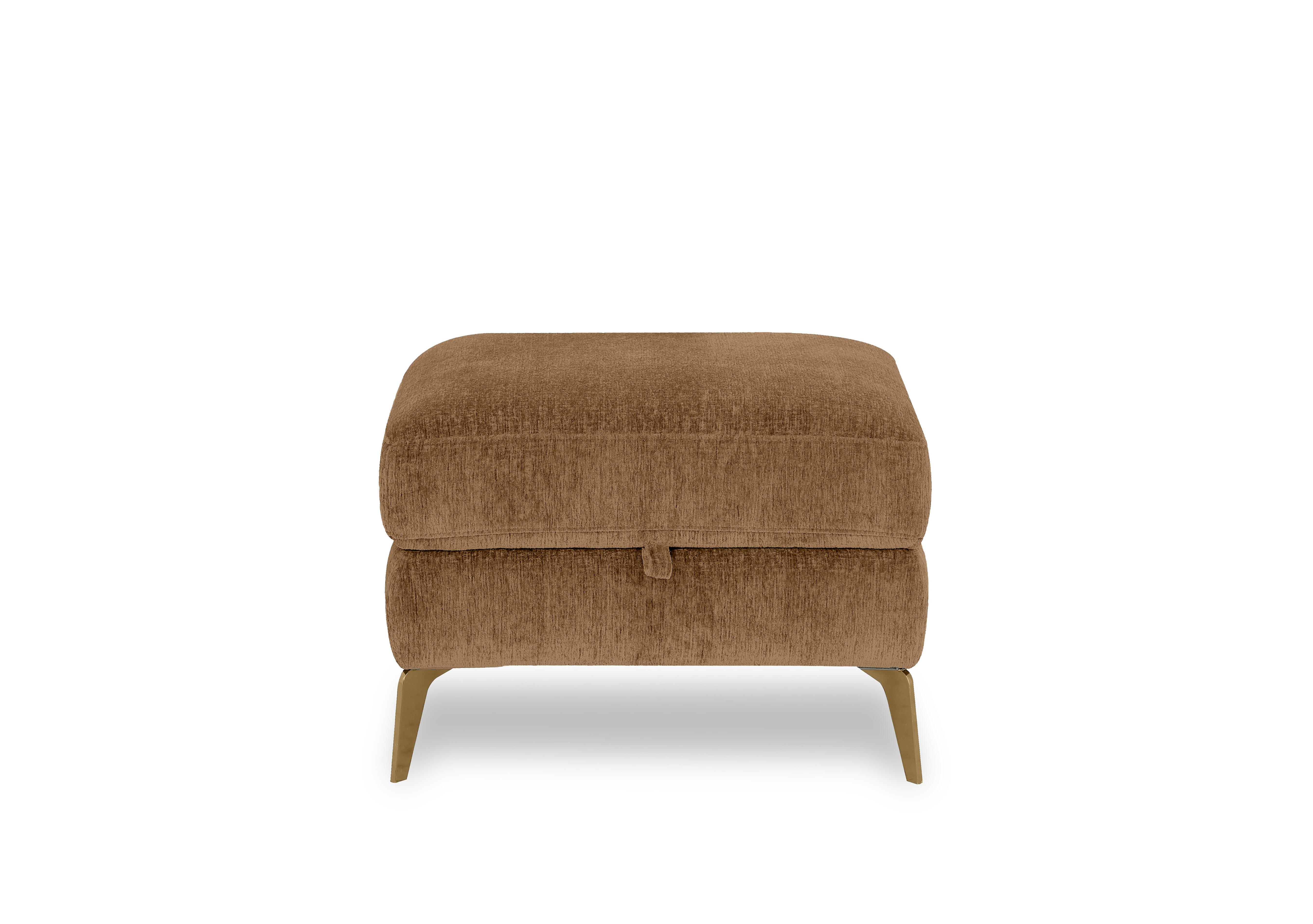 Eclipse Fabric Storage Footstool in Fab-Crn-R272 Tumeric Br on Furniture Village