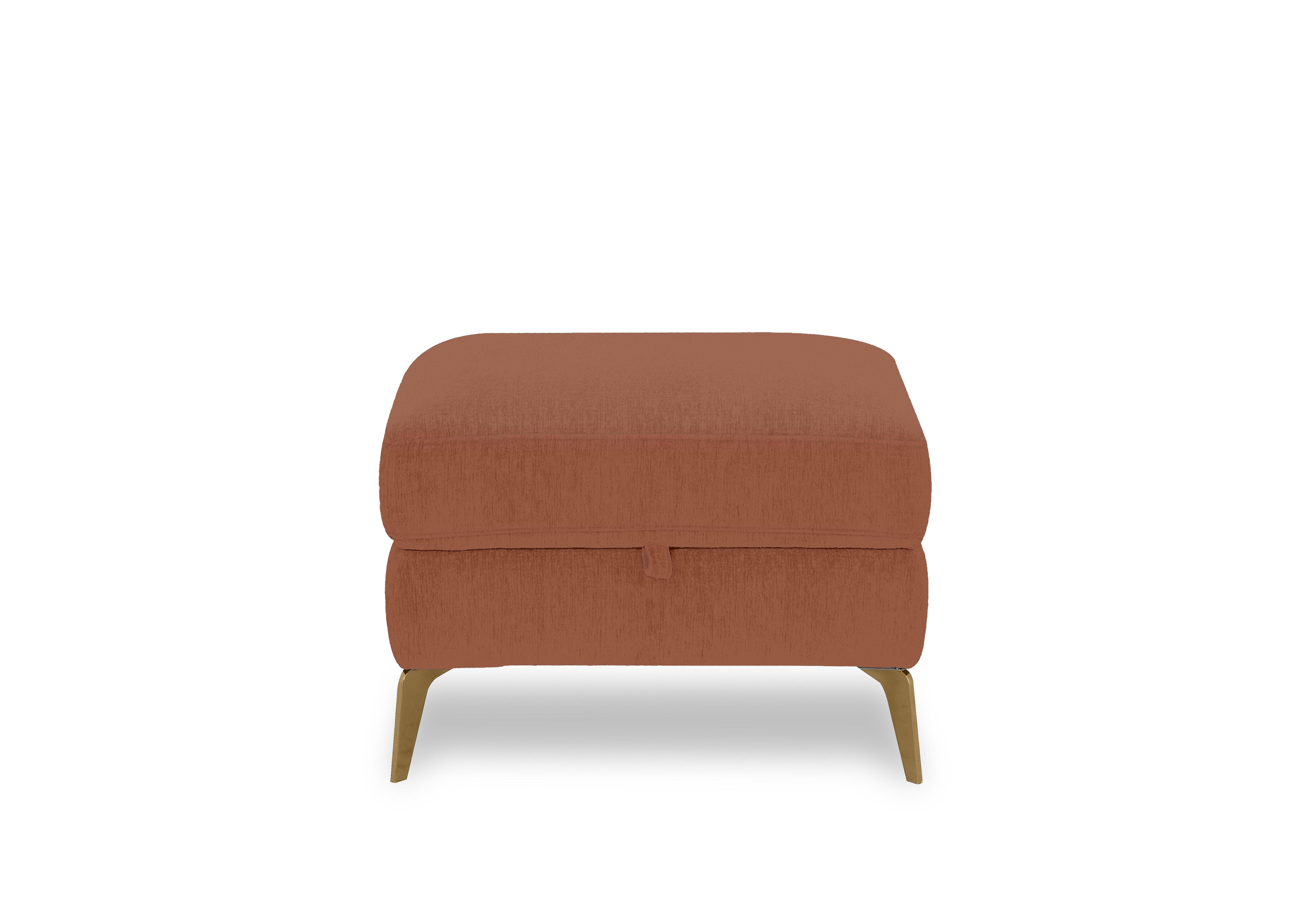 Eclipse Fabric Storage Footstool in Fab-Dab-R13 Rust Br on Furniture Village