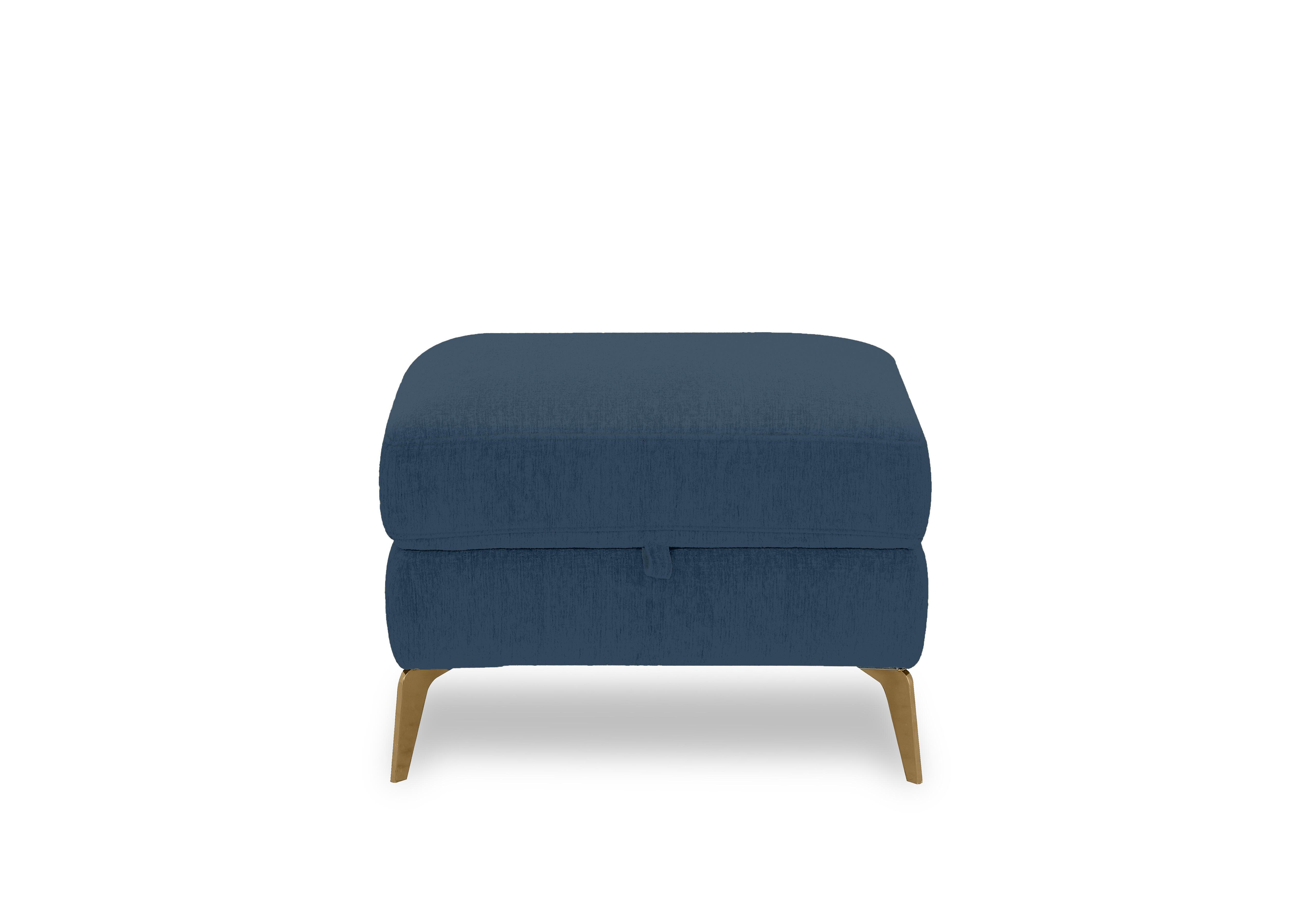 Eclipse Fabric Storage Footstool in Fab-Dab-R23 Steel Blue Br on Furniture Village