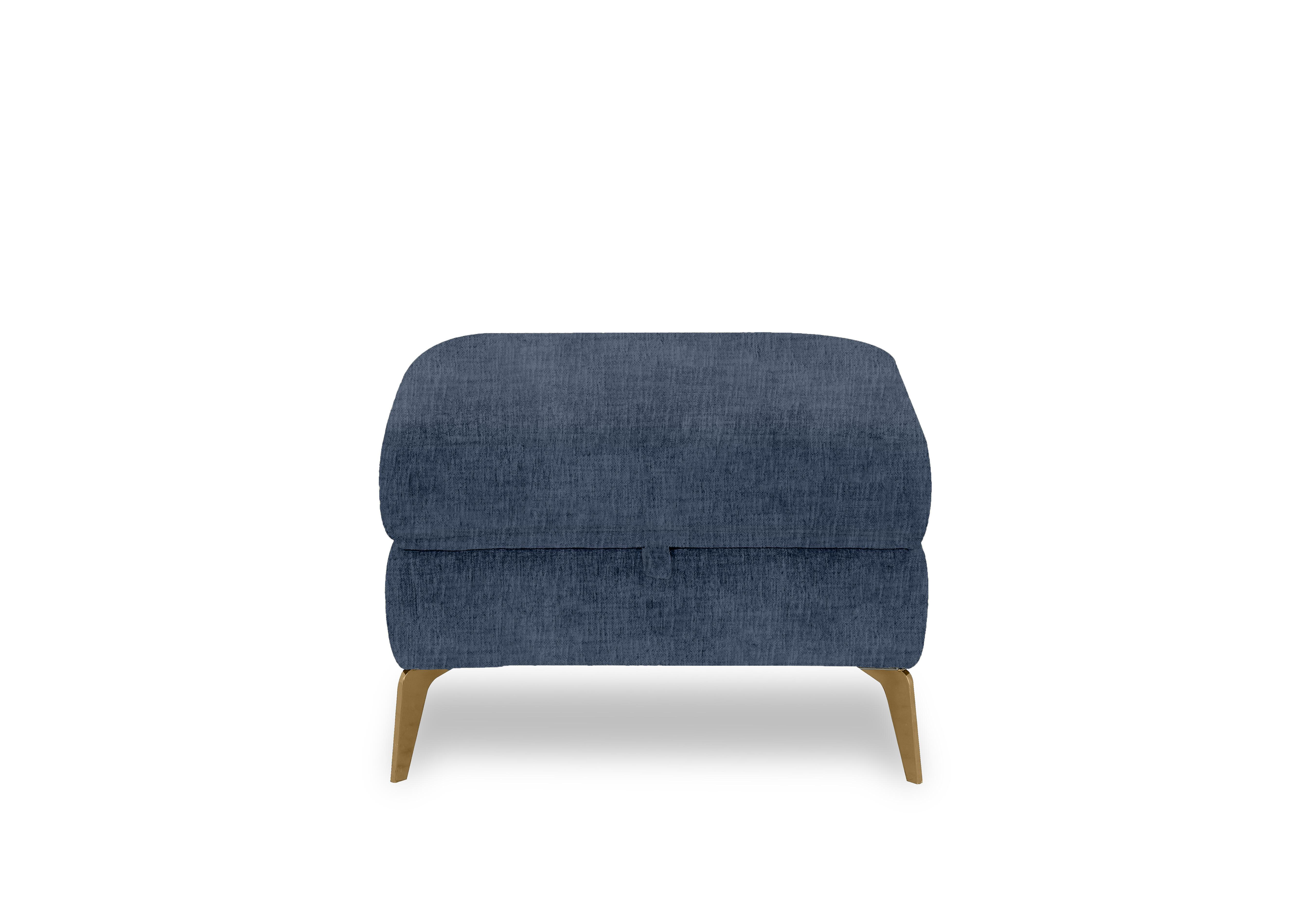 Eclipse Fabric Storage Footstool in Fab-Mga-R10 Dark Denim Br on Furniture Village