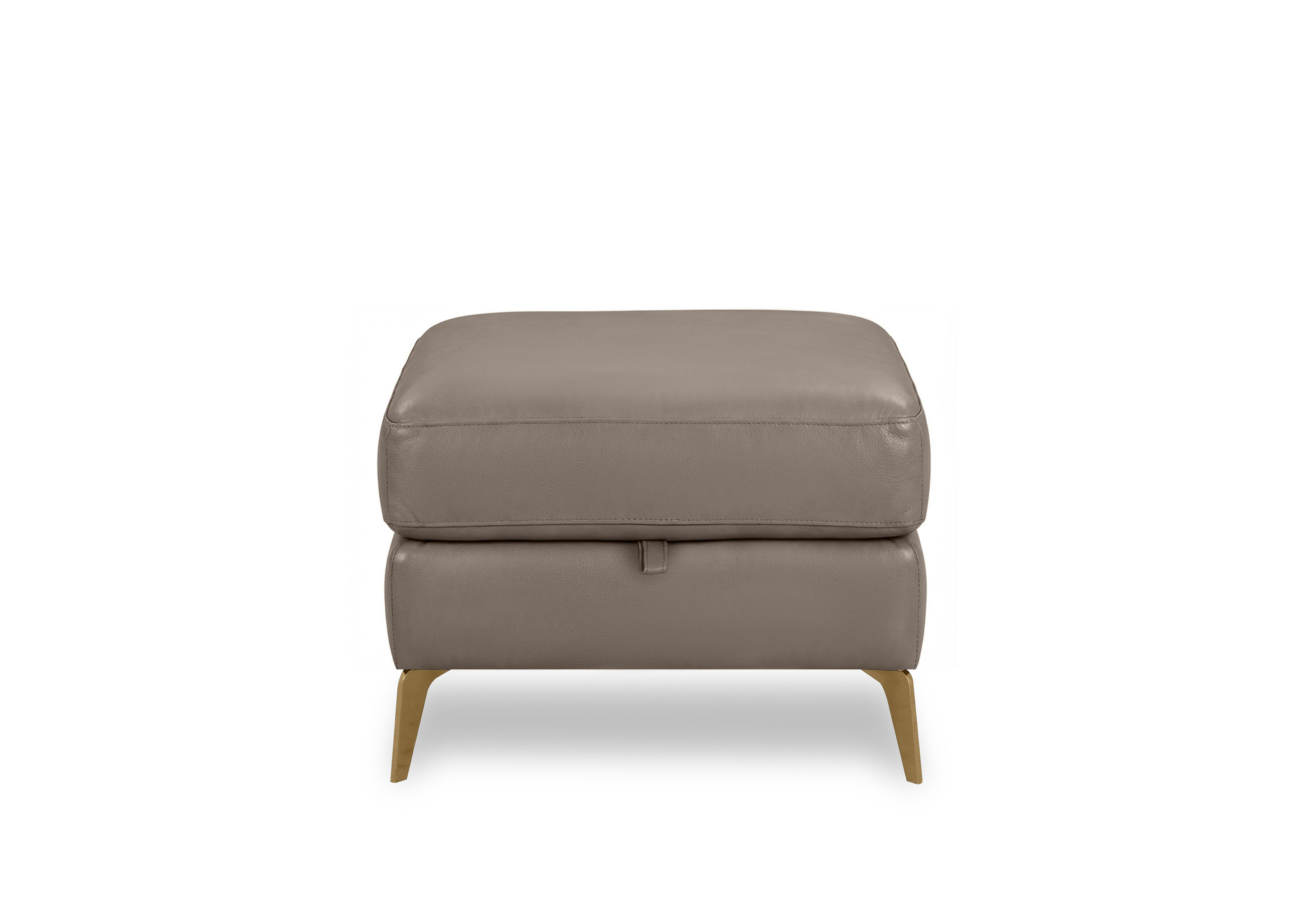 Eclipse Leather Storage Footstool in Nw-513e Pine Bark Br on Furniture Village