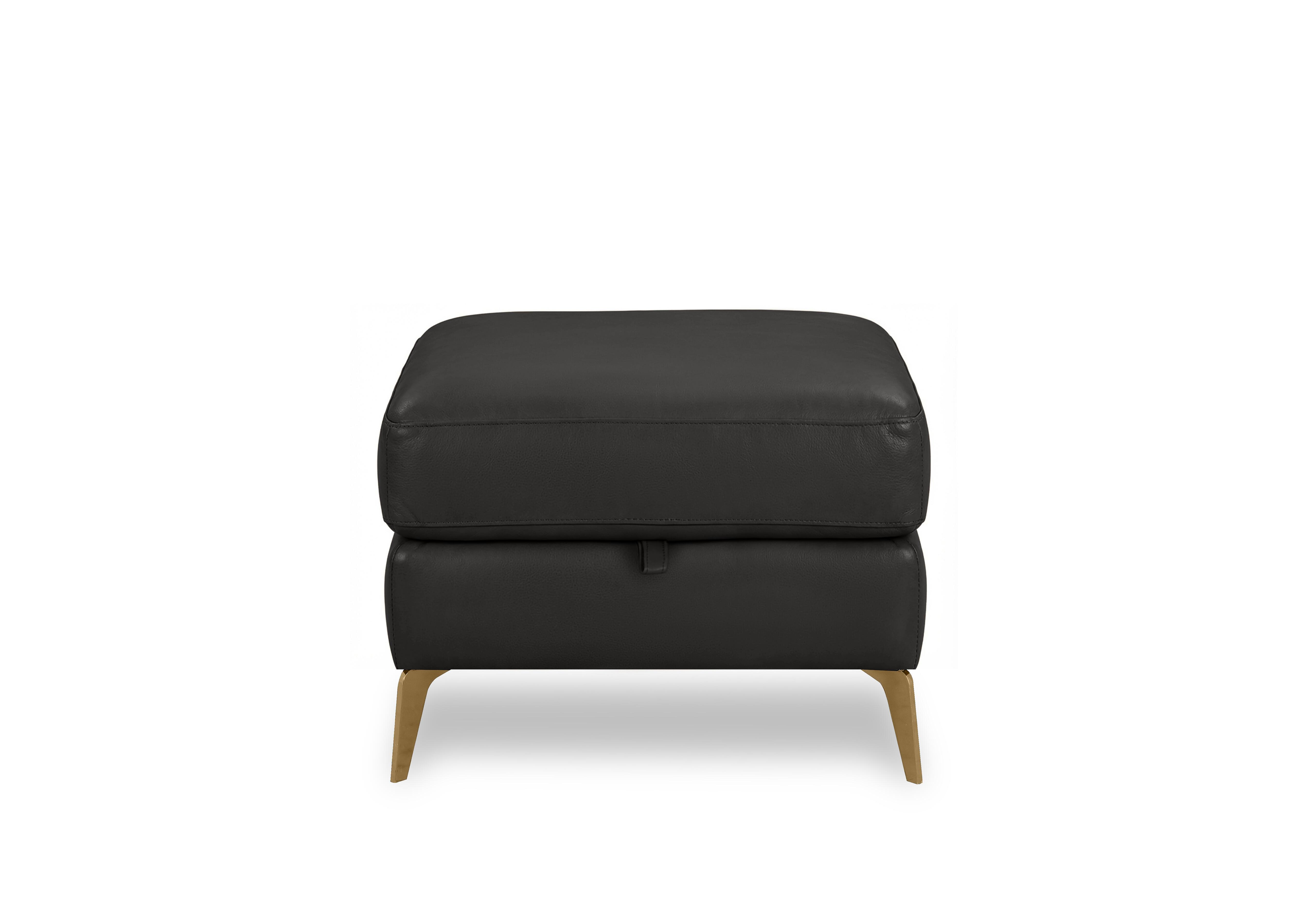 Eclipse Leather Storage Footstool in Nw-517e Shale Grey Br on Furniture Village