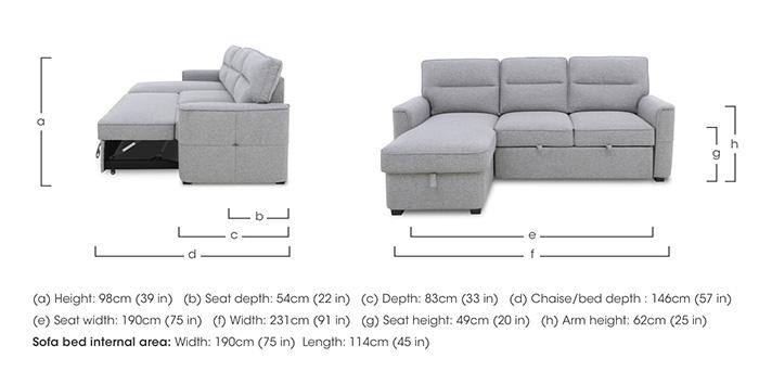 Slumber 3 Seater Sofa Bed with Chaise End Storage in  on Furniture Village