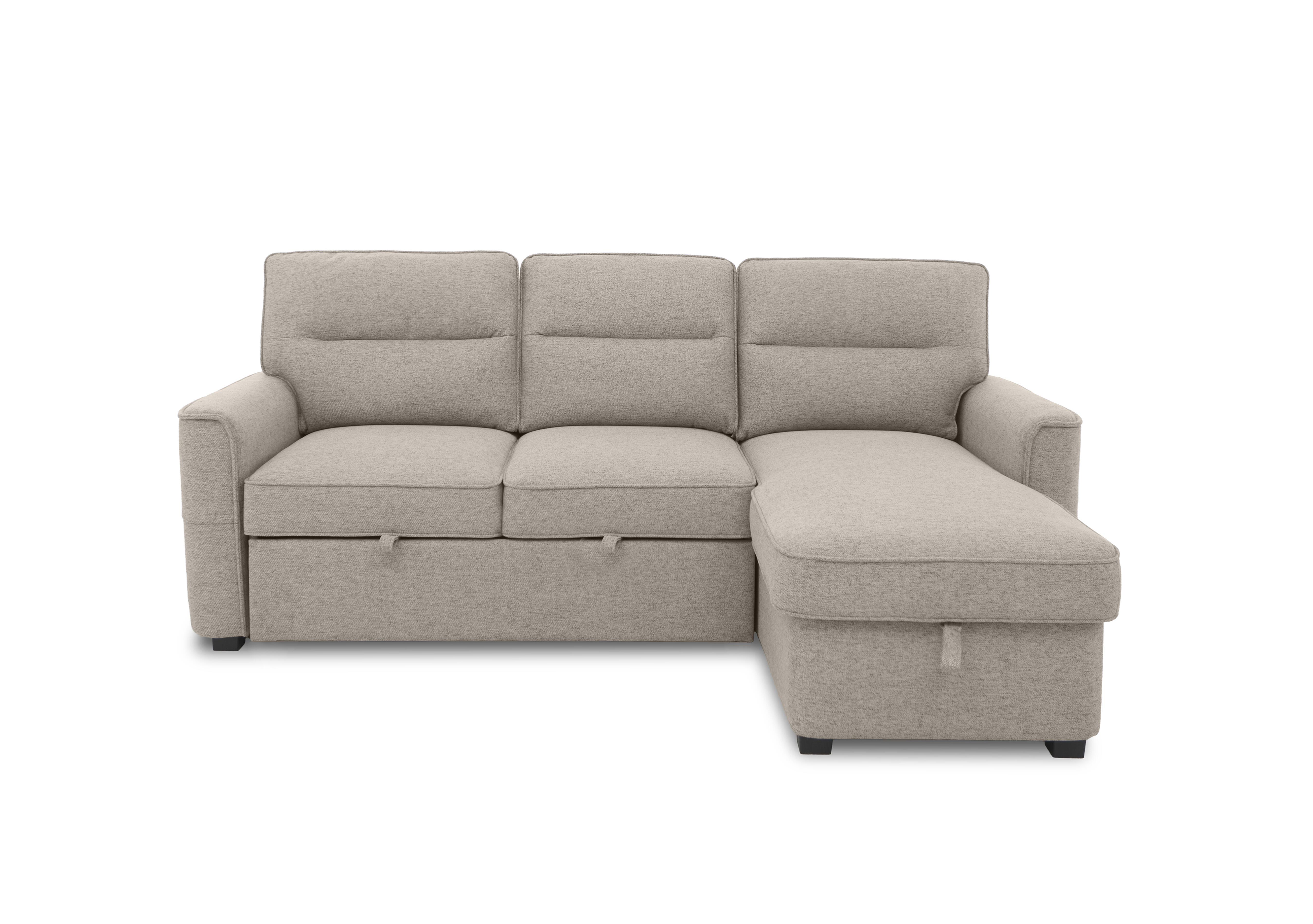 Slumber 3 Seater Sofa Bed with Reversible Chaise End Storage in Fawn on Furniture Village