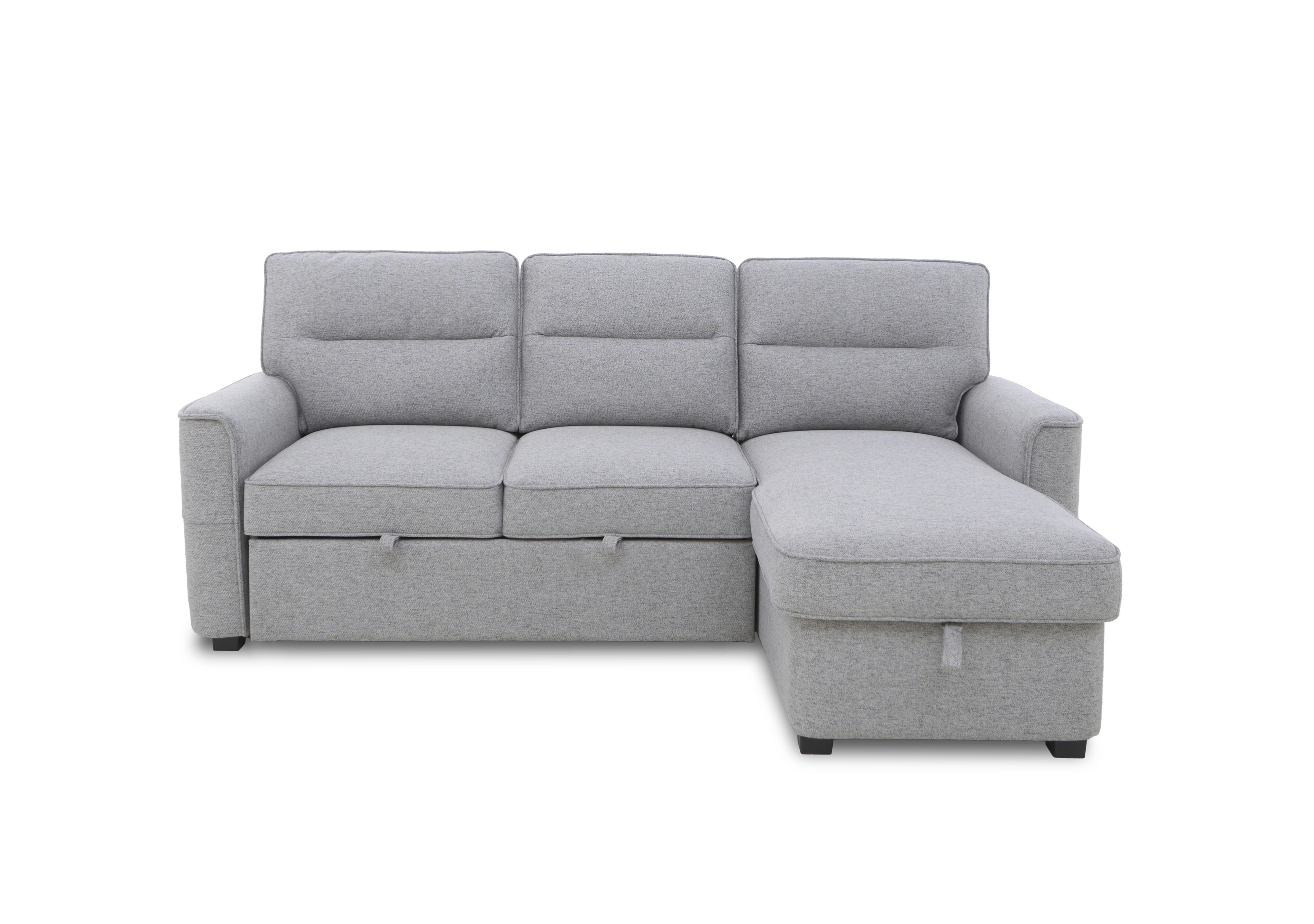 Slumber 3 Seater Sofa Bed with Chaise End Storage in Light Grey on Furniture Village
