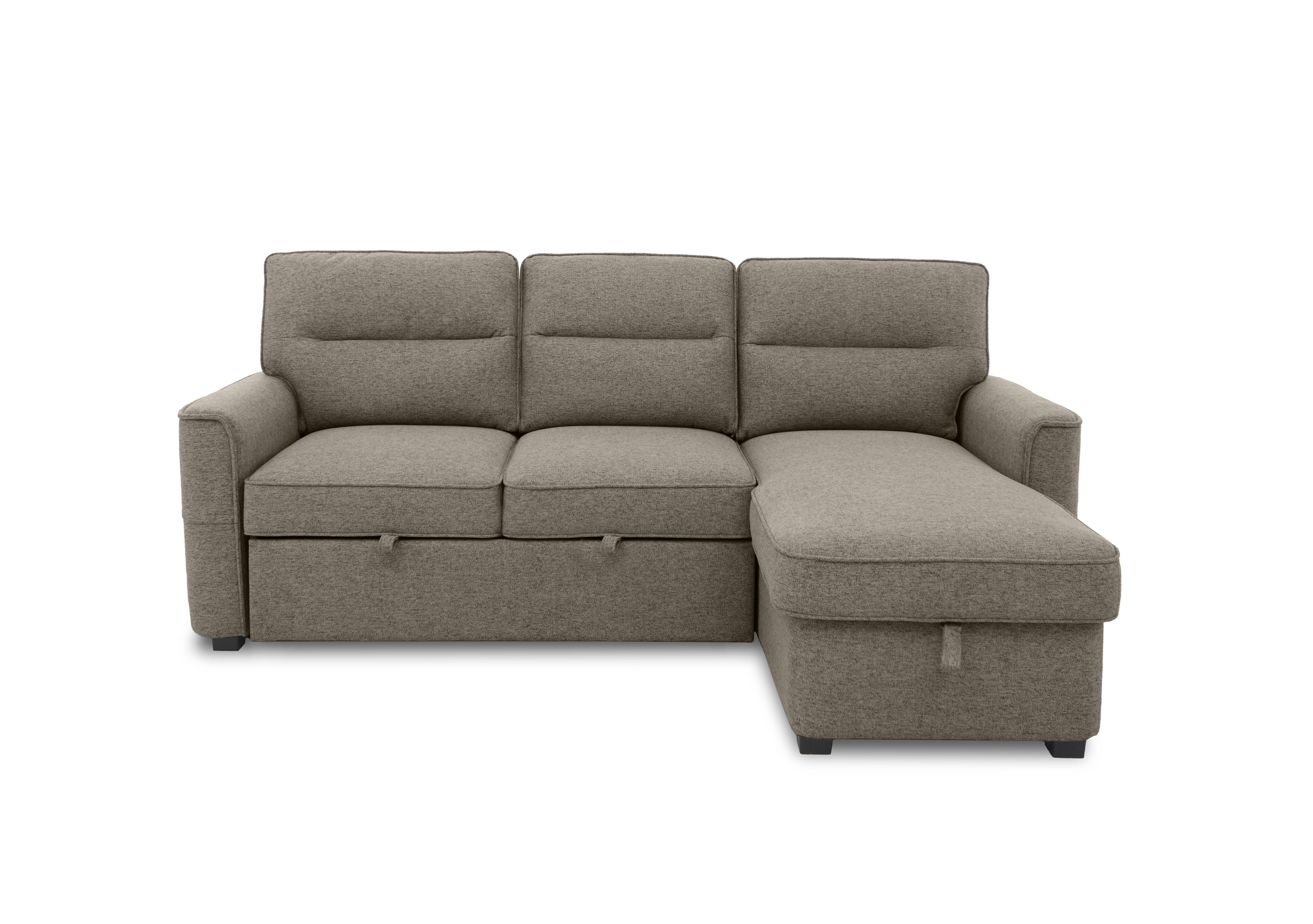Slumber 3 Seater Sofa Bed with Chaise End Storage in Mink on Furniture Village