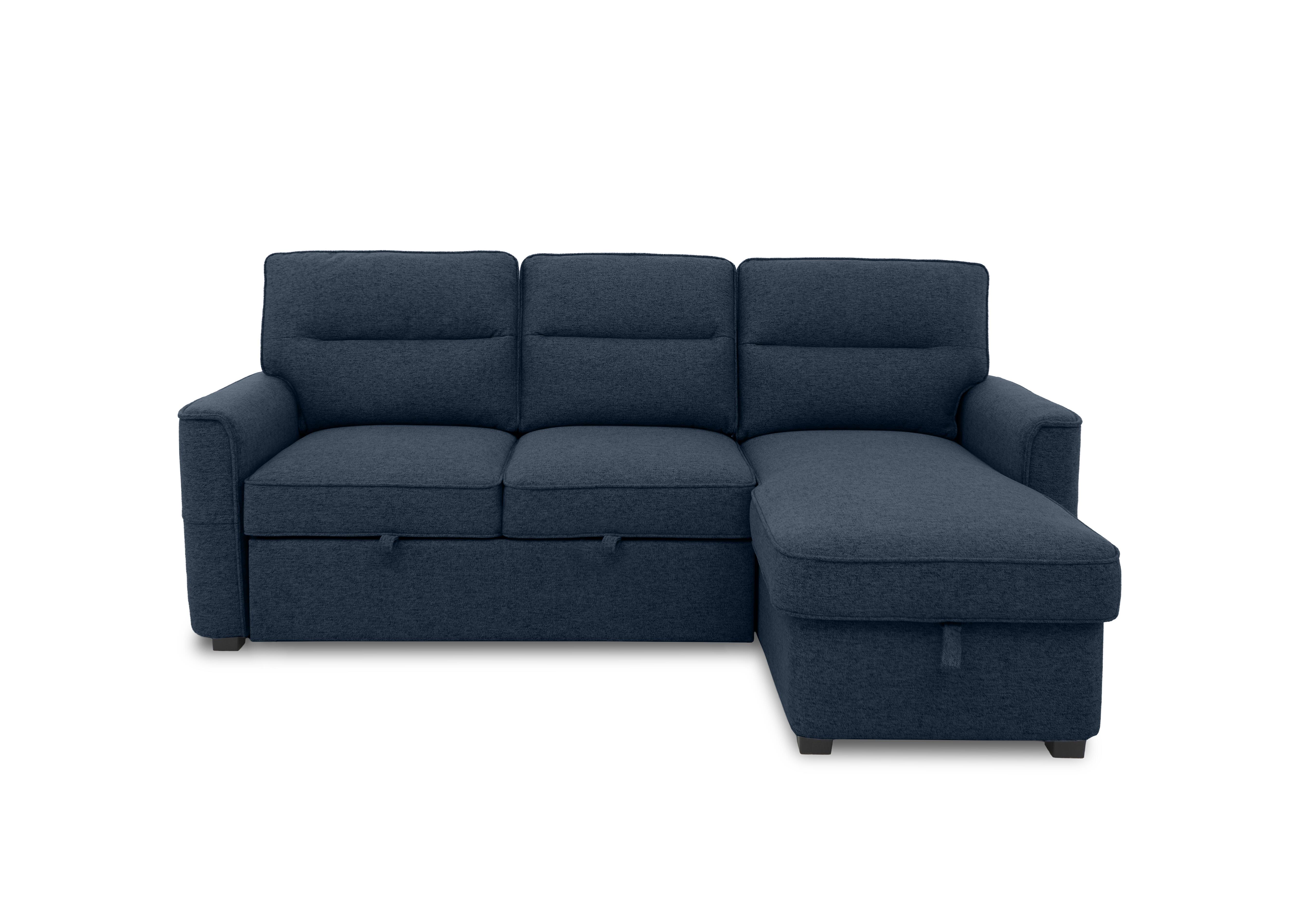 Slumber 3 Seater Sofa Bed with Chaise End Storage in Navy on Furniture Village