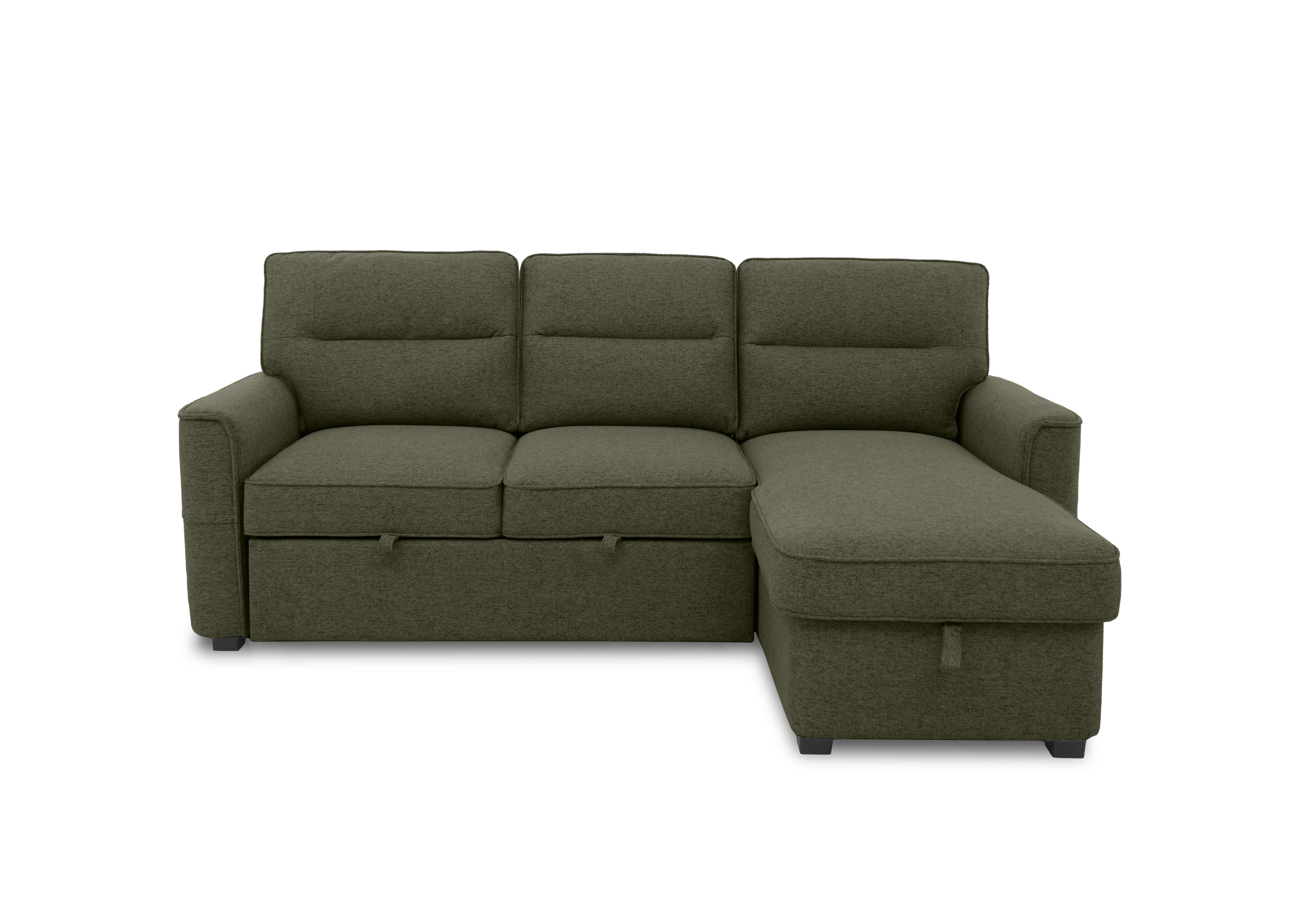 Slumber 3 Seater Sofa Bed with Chaise End Storage in Sage on Furniture Village