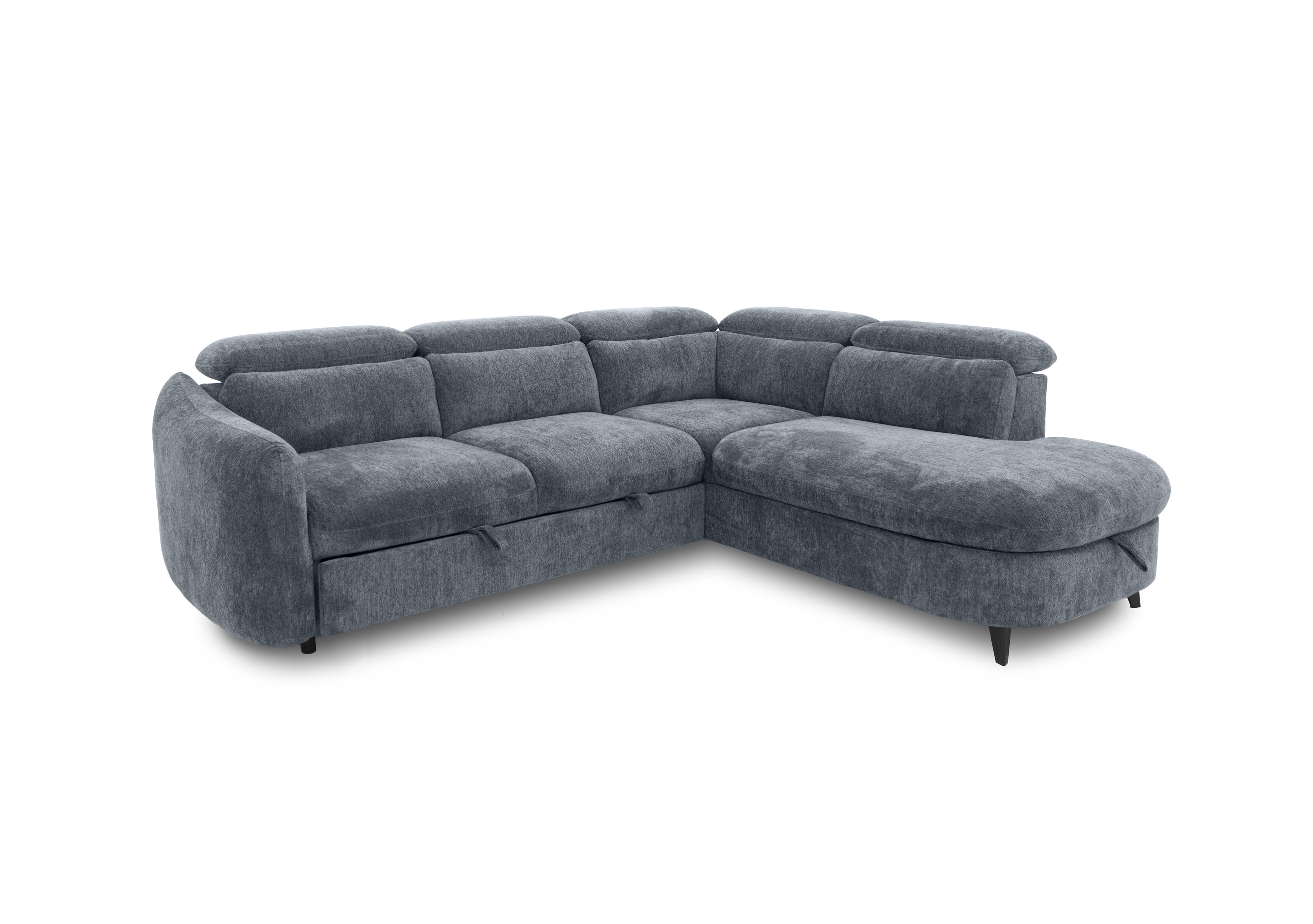 Snooze Corner Sofa Bed with Chaise End Storage in Dolphin on Furniture Village