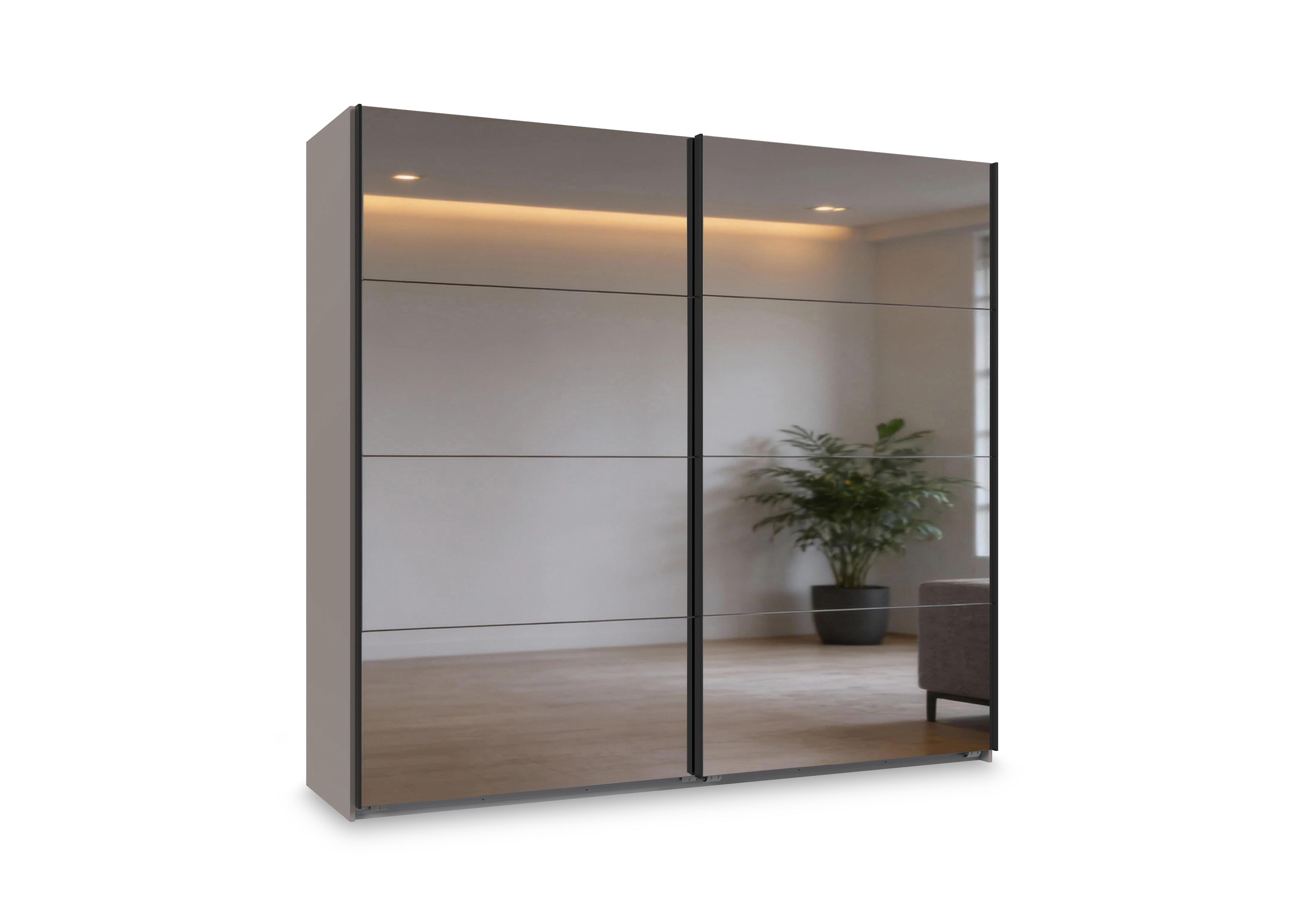 Antoni 225cm 2 Door Decor Sliding Wardrobe with 2 Mirror Doors in Sahara on Furniture Village