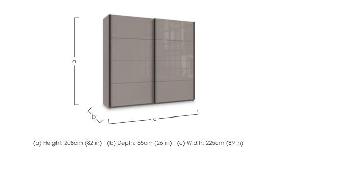 Antoni 225cm 2 Door Decor Sliding Wardrobe with 2 Glass Doors in  on Furniture Village