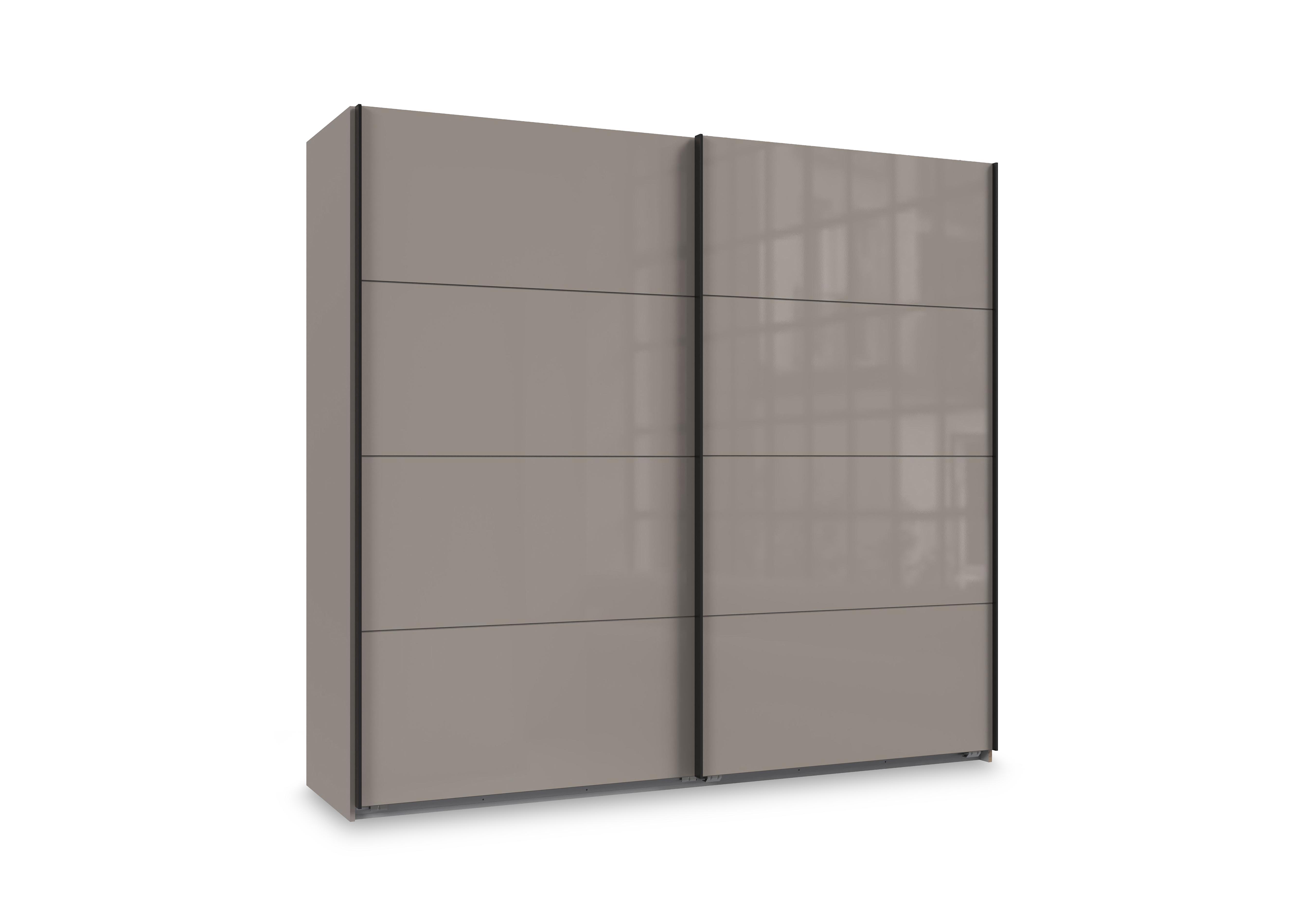 Antoni 225cm 2 Door Decor Sliding Wardrobe with 2 Glass Doors in Sahara on Furniture Village
