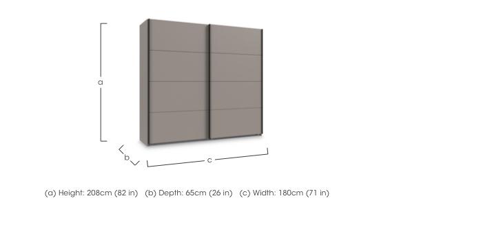 Antoni 180cm 2 Door Decor Sliding Wardrobe in  on Furniture Village