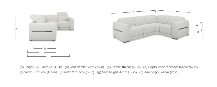 Edison Small Fabric Corner Sofa in  on Furniture Village