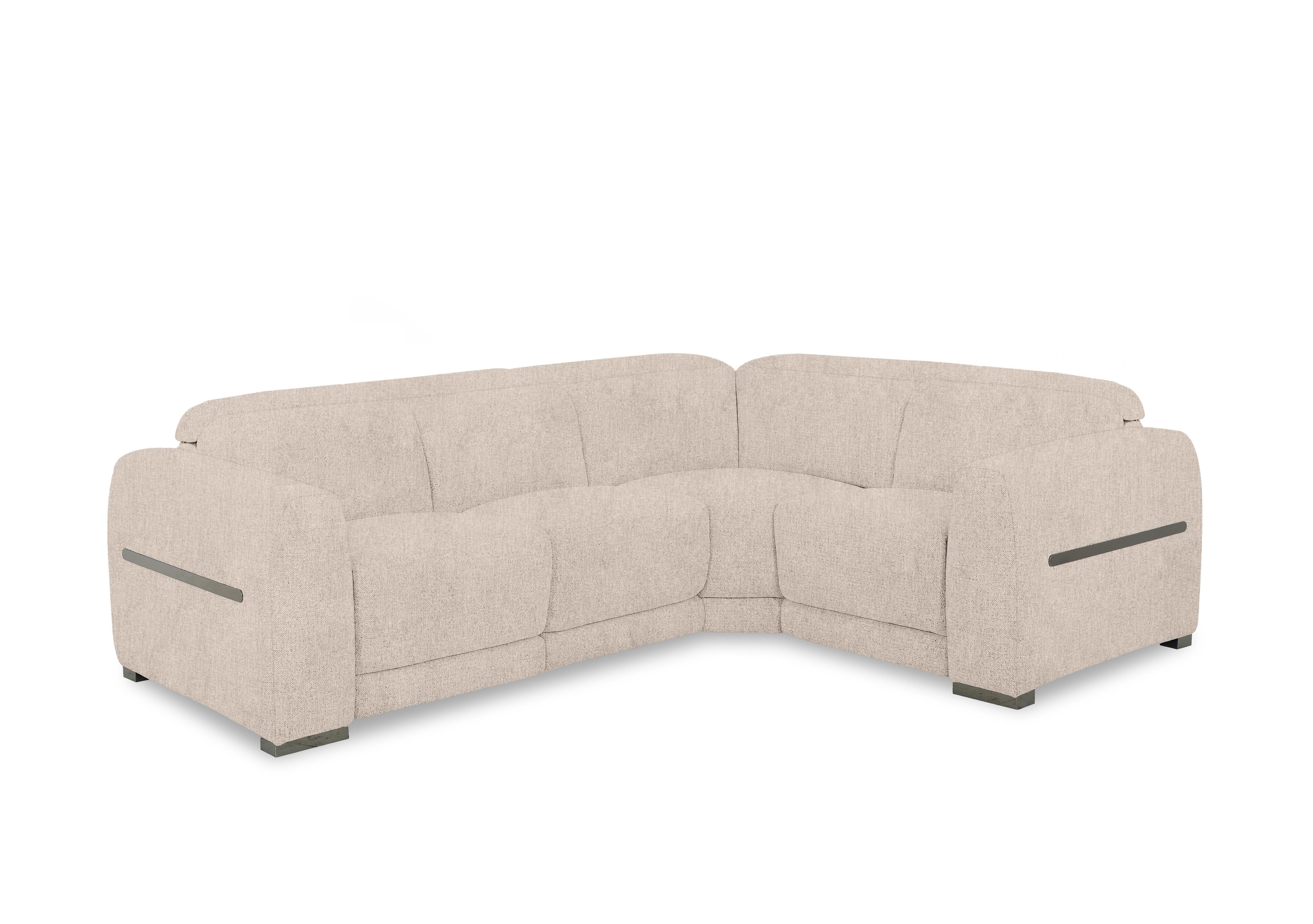 Edison Small Fabric Corner Sofa in Fab-Crn-R120 Beige Gm on Furniture Village