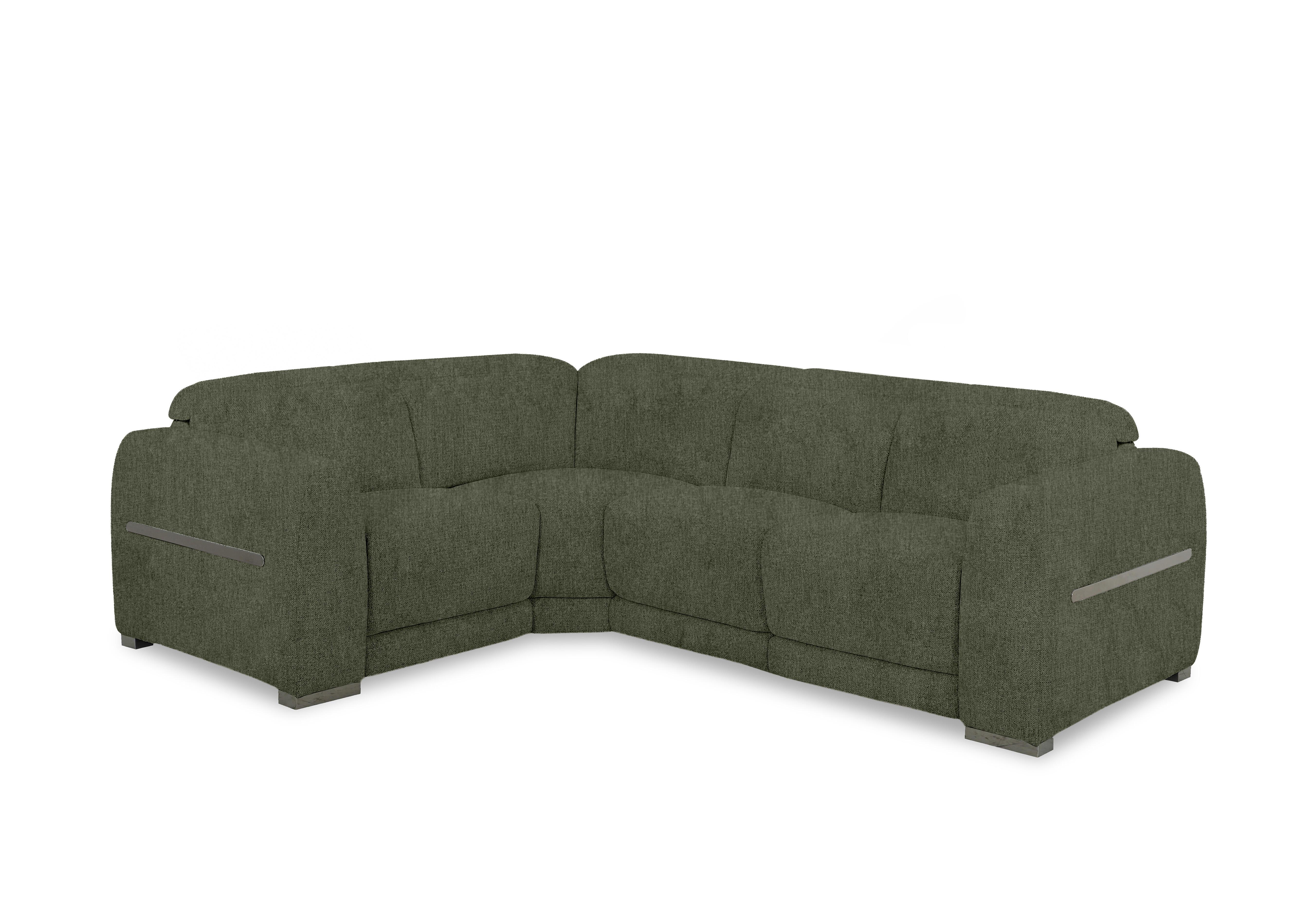 Edison Small Fabric Corner Sofa in Fab-Crn-R353 Forest Green Gm on Furniture Village