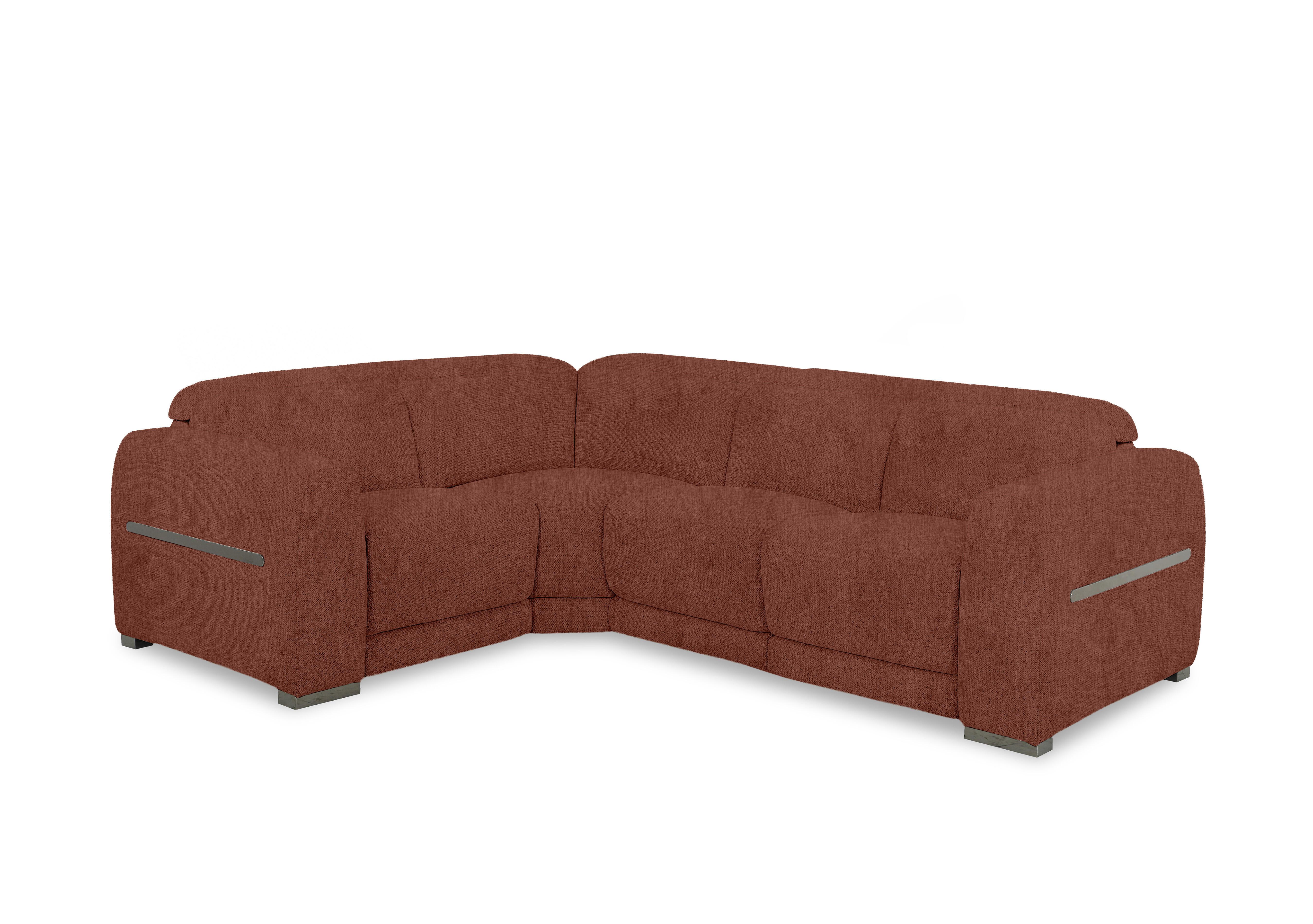 Edison Small Fabric Corner Sofa in Fab-Crn-R500 Caramel Gm on Furniture Village
