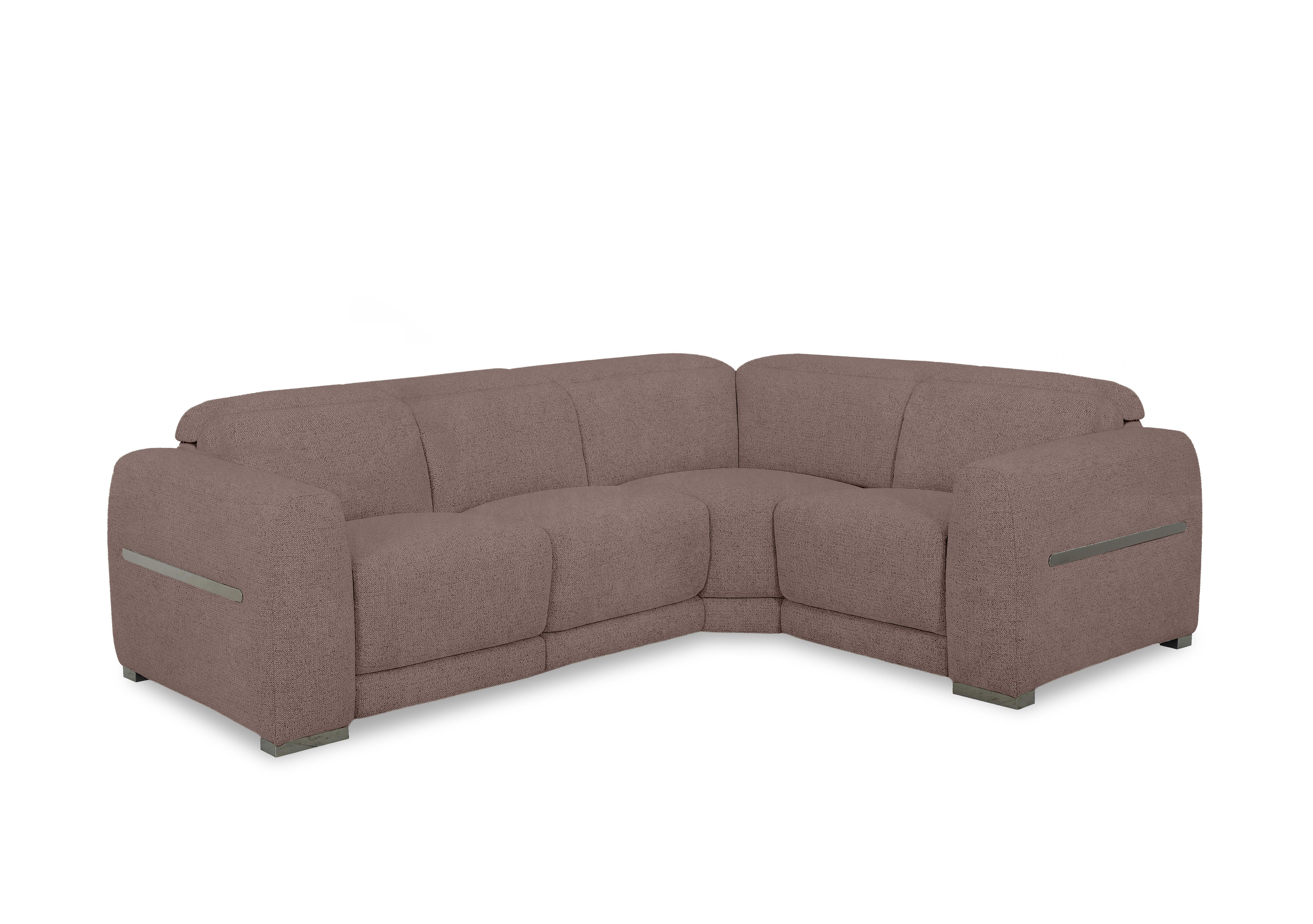 Edison Small Fabric Corner Sofa in Fab-Dab-R08 Brown Gm on Furniture Village