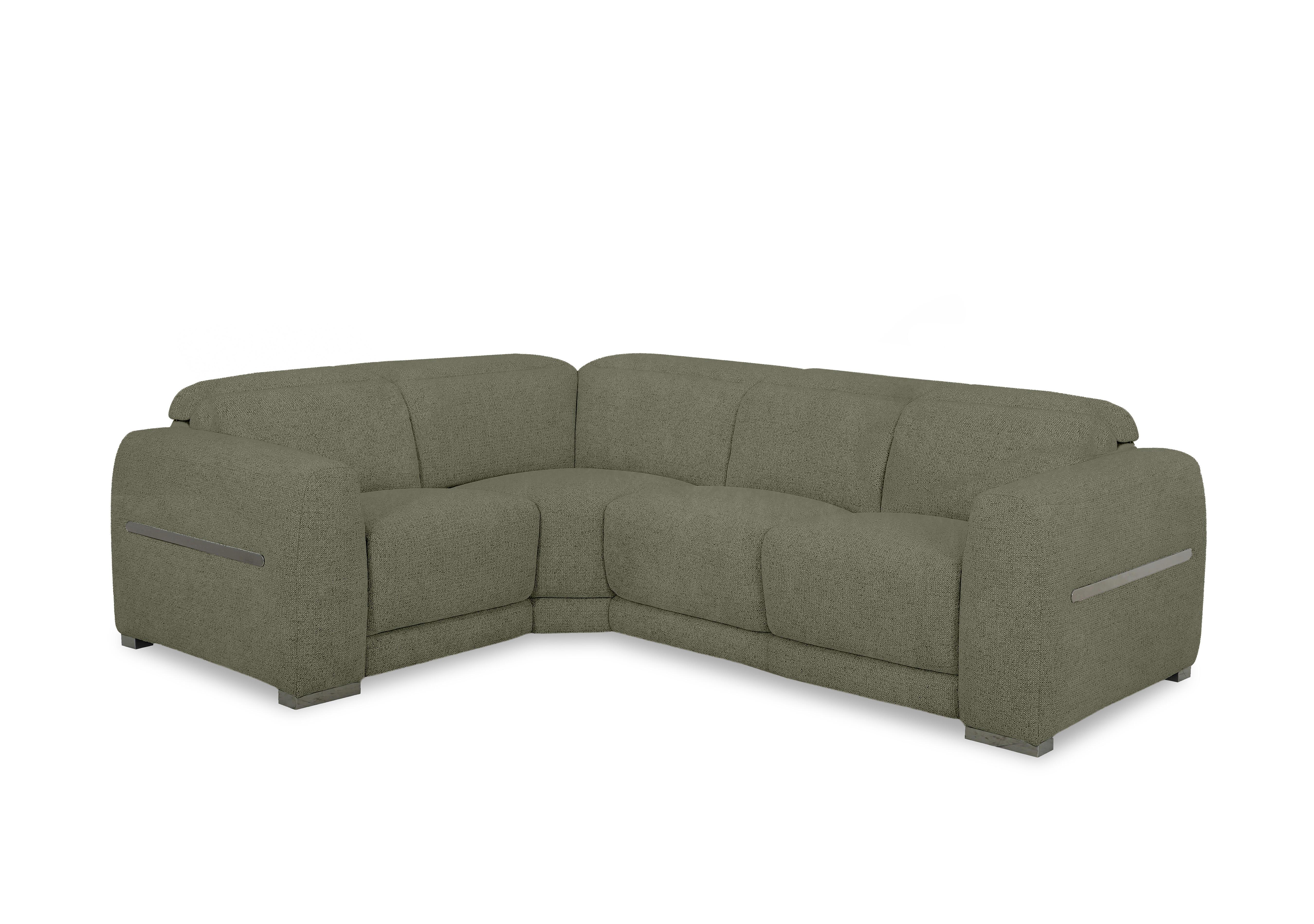 Edison Small Fabric Corner Sofa in Fab-Dab-R16 Forrest Green Gm on Furniture Village