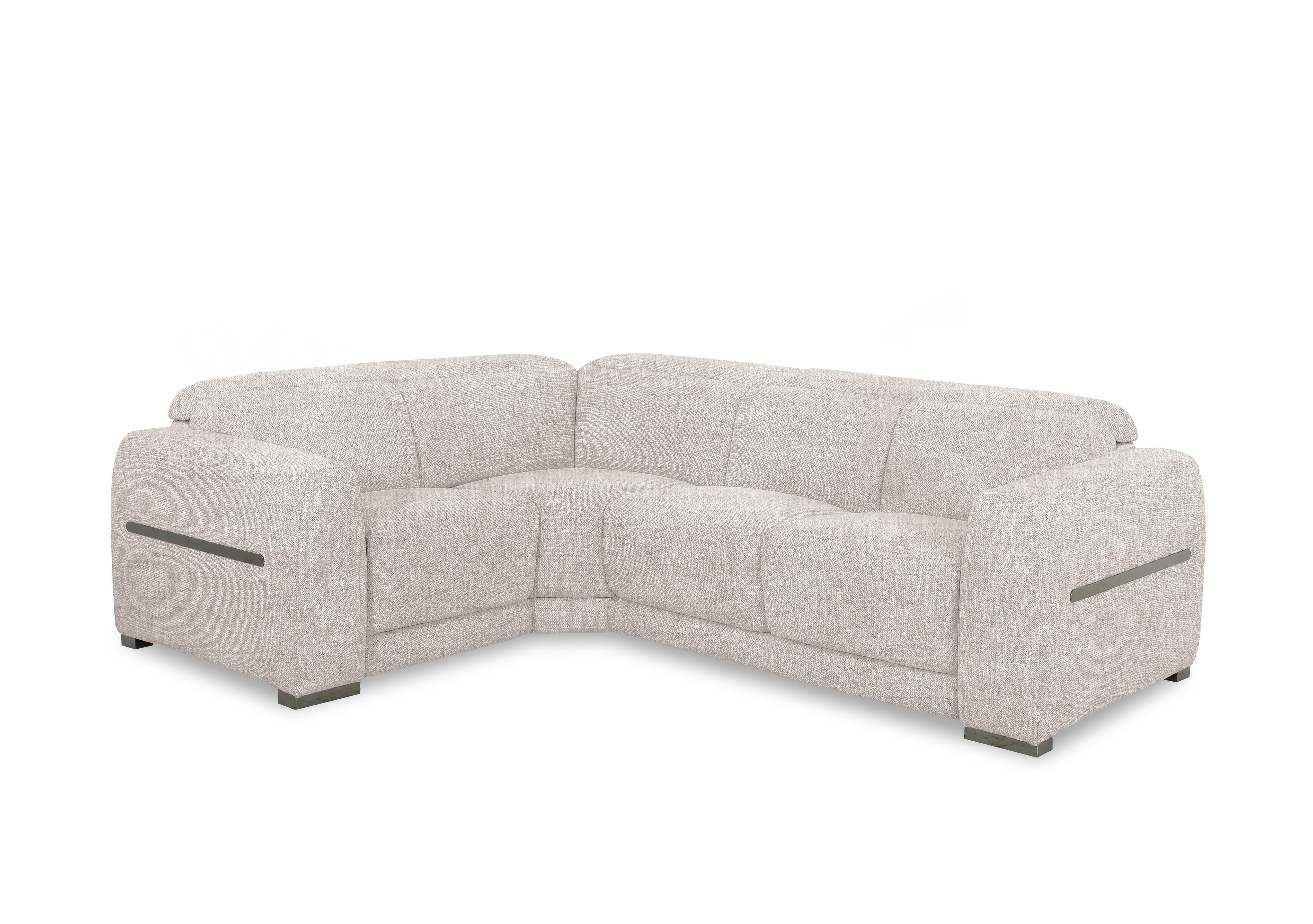 Edison Small Fabric Corner Sofa in Fab-Mga-R04 Beige Gm on Furniture Village