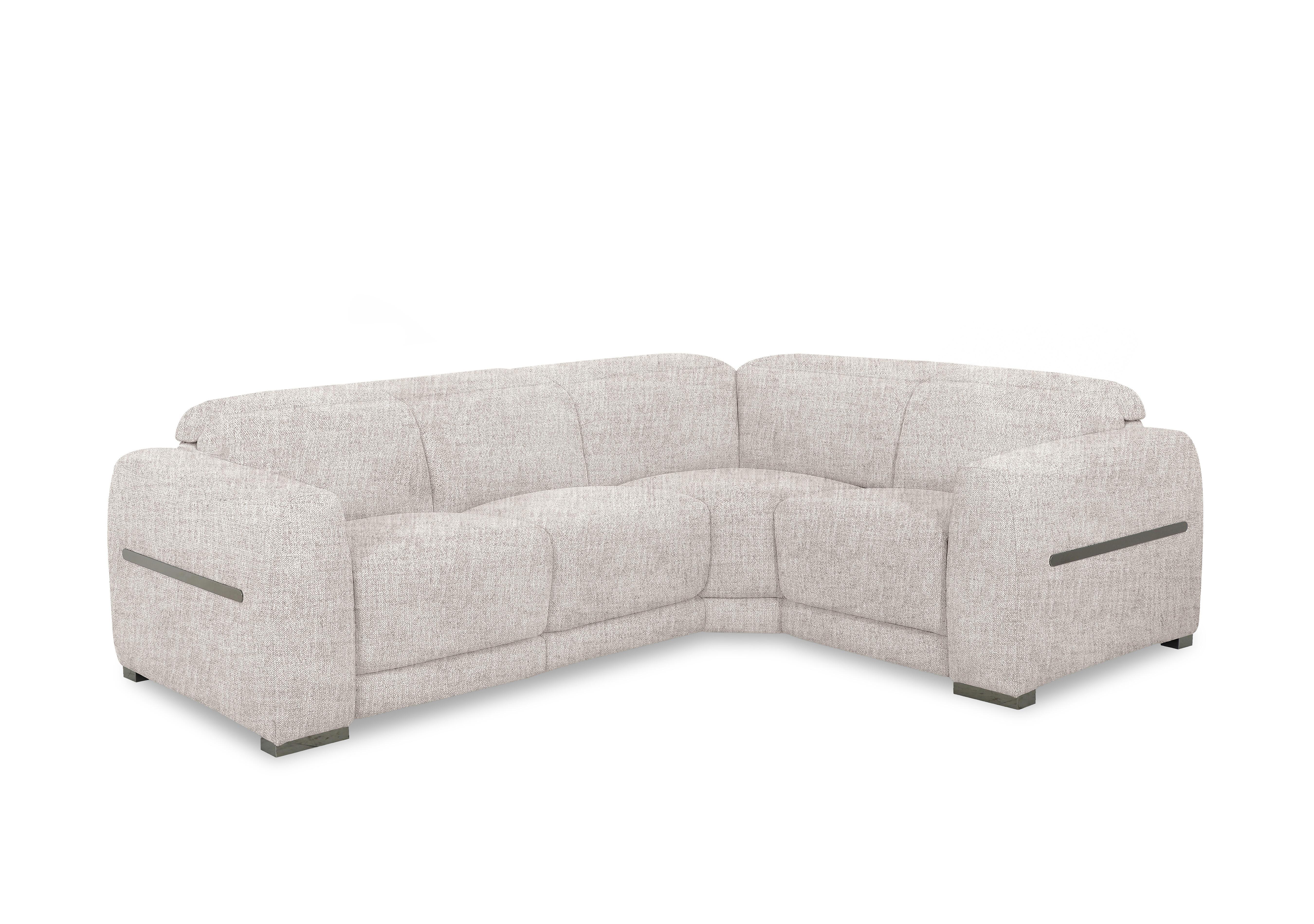 Edison Small Fabric Corner Sofa in Fab-Mga-R04 Beige Gm on Furniture Village