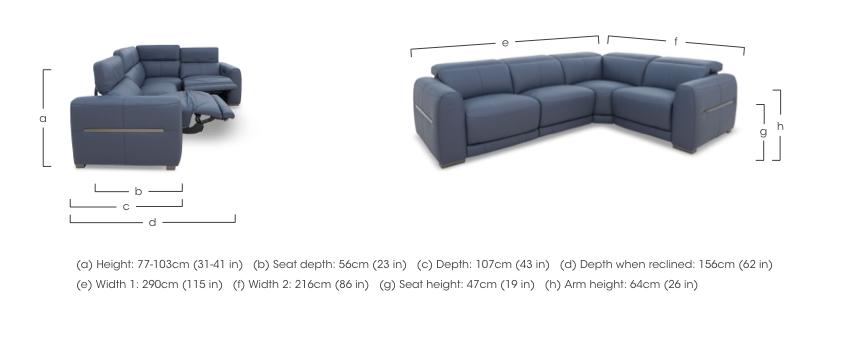 Edison Small Leather Corner Sofa in  on Furniture Village