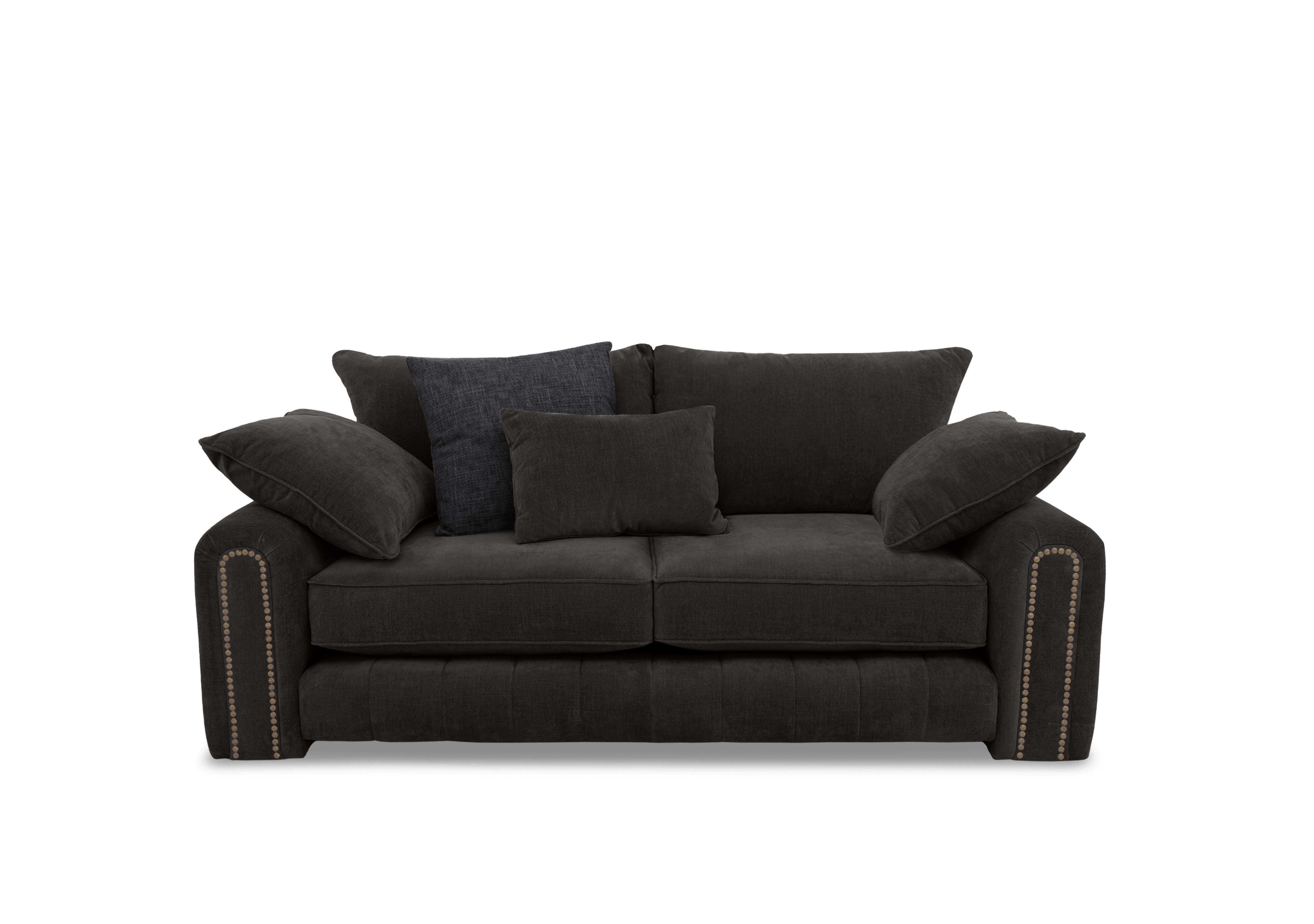 Retreat 2 Seater Fabric Sofa in Aston Anthracite Studs on Furniture Village
