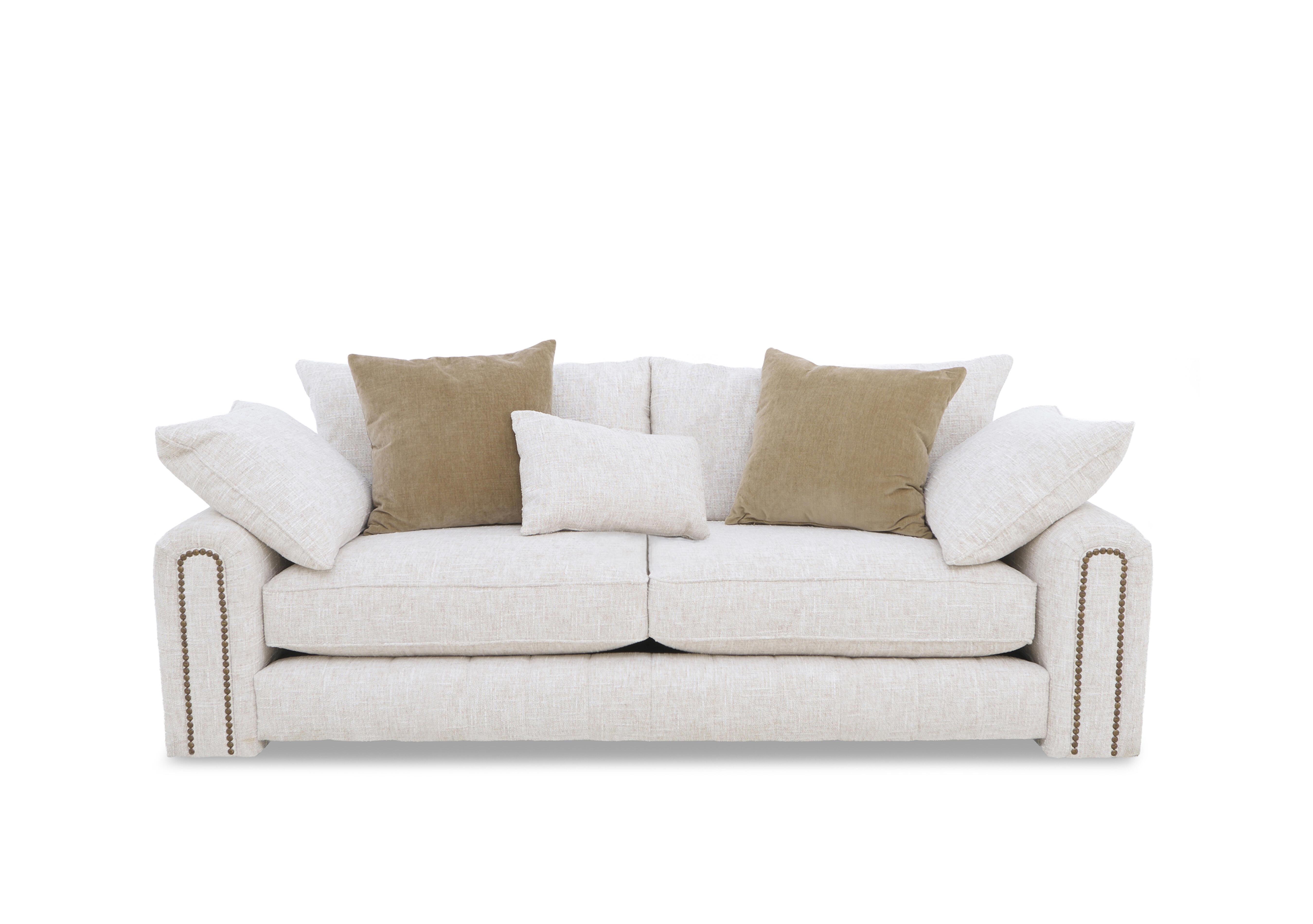Retreat 3 Seater Fabric Sofa in Odyssey Afterglow Studs on Furniture Village
