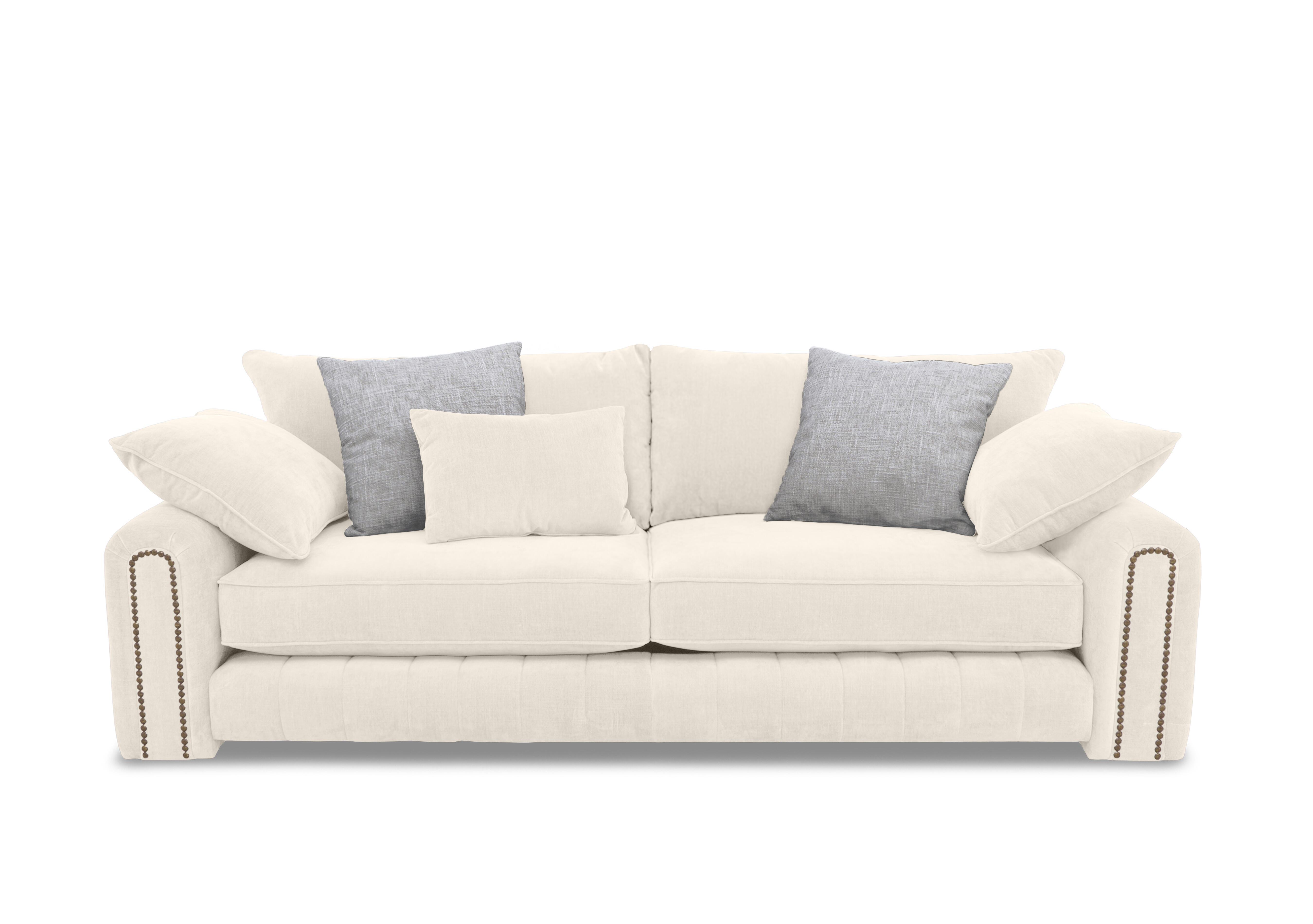 Retreat 4 Seater Fabric Sofa in Aston Ivory Studs on Furniture Village