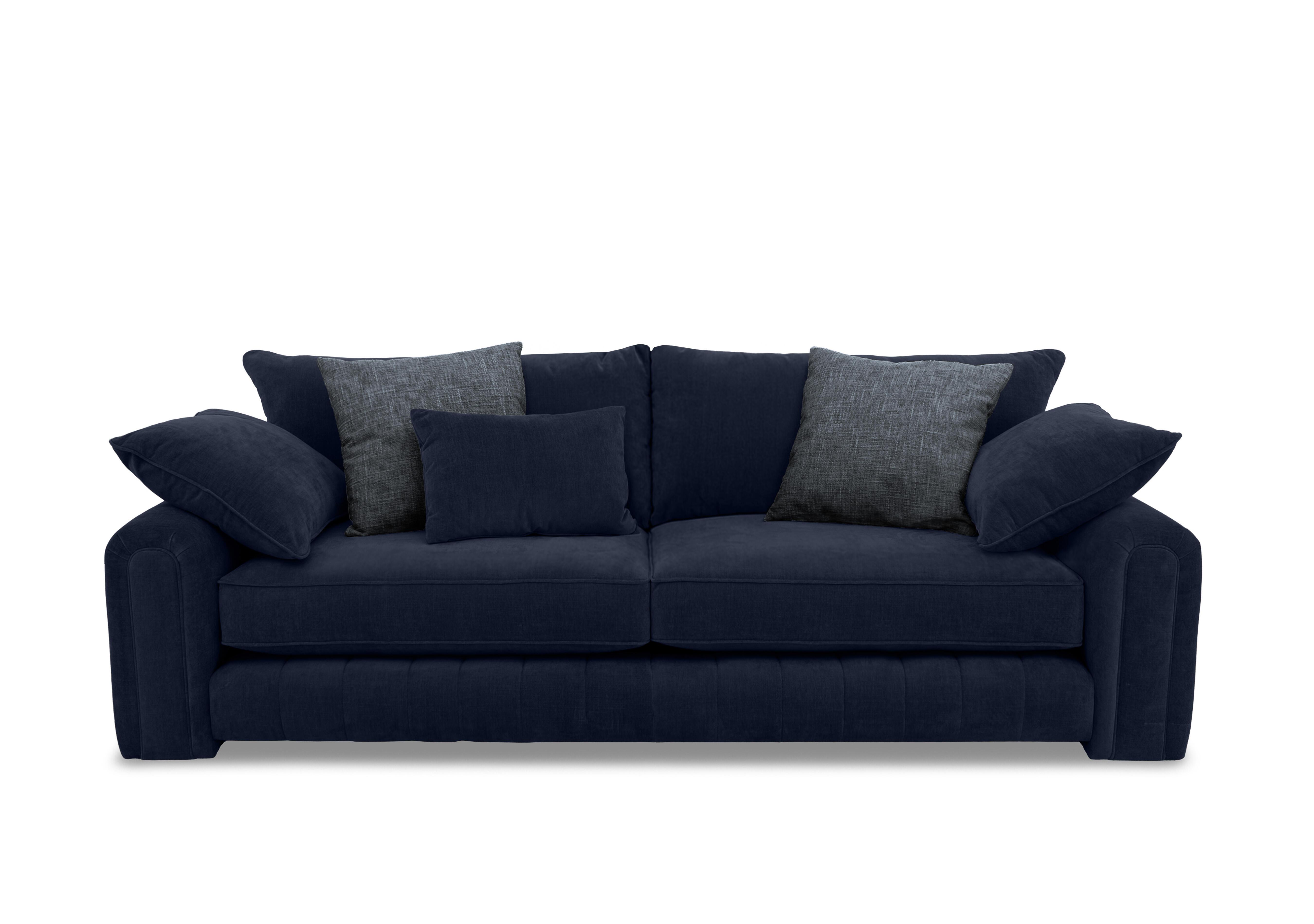 Retreat 4 Seater Fabric Sofa in Aston Navy on Furniture Village