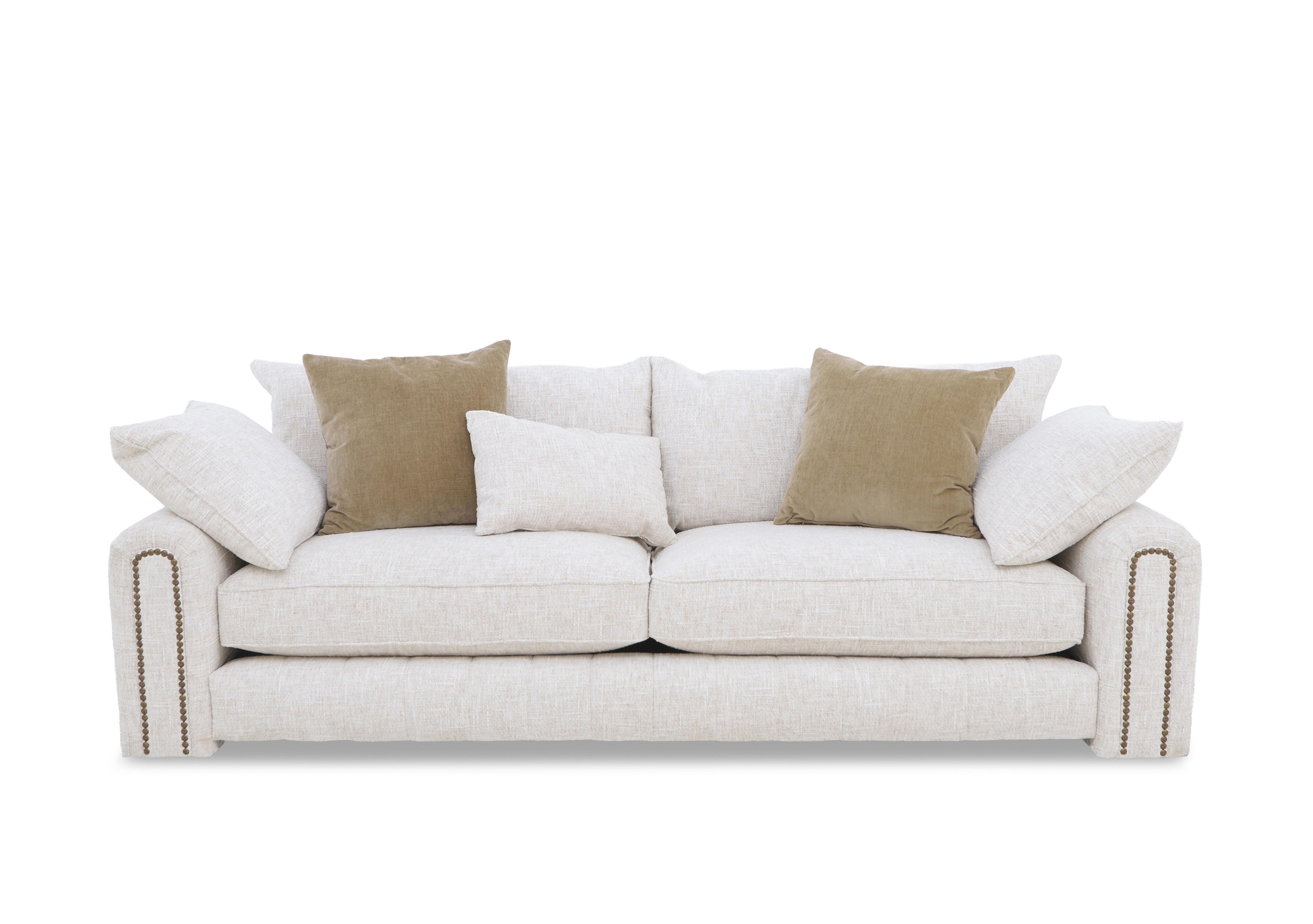 Retreat 4 Seater Fabric Sofa in Odyssey Afterglow Studs on Furniture Village