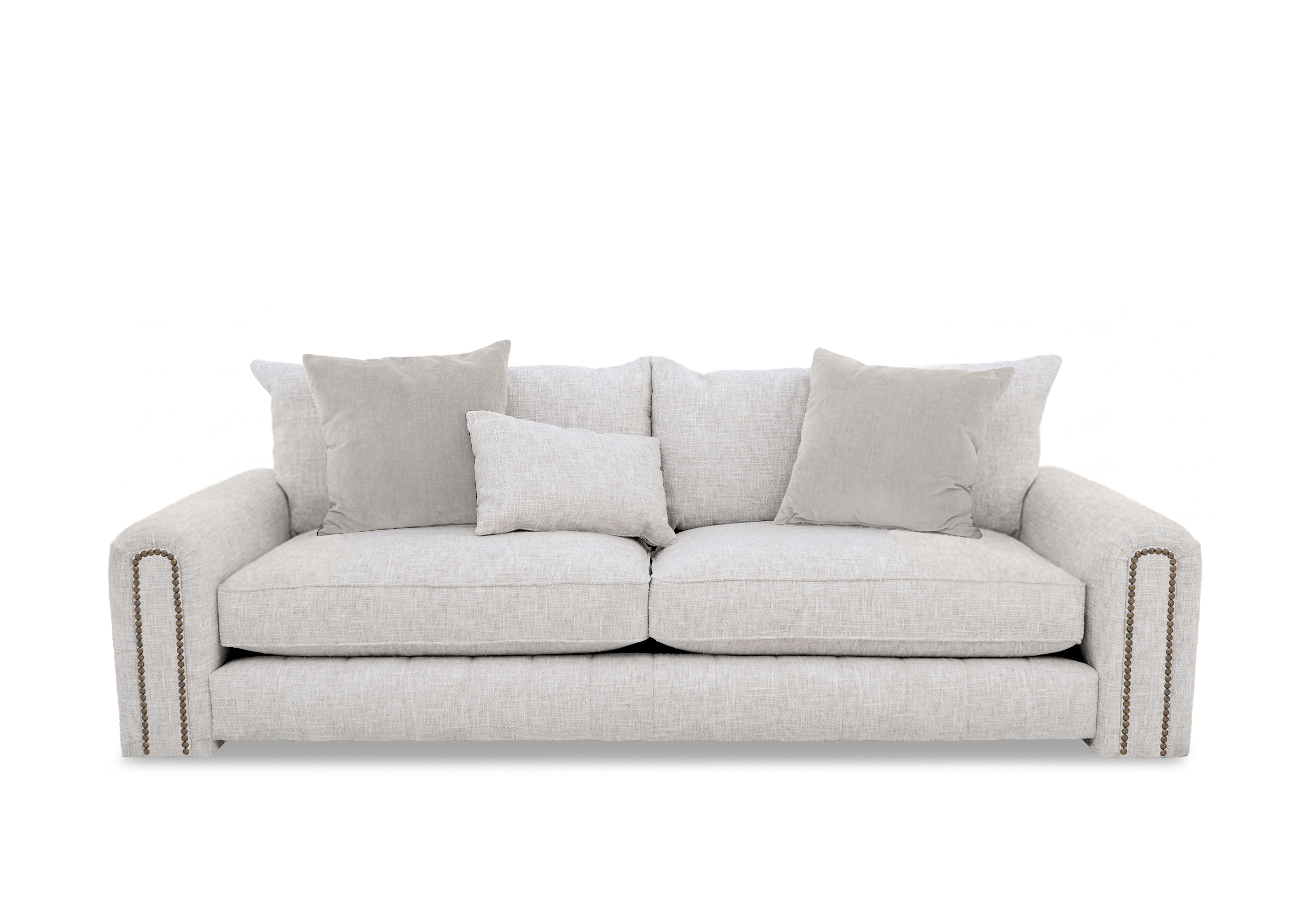 Retreat 4 Seater Fabric Sofa in Odyssey Cosmic Dust Studs on Furniture Village